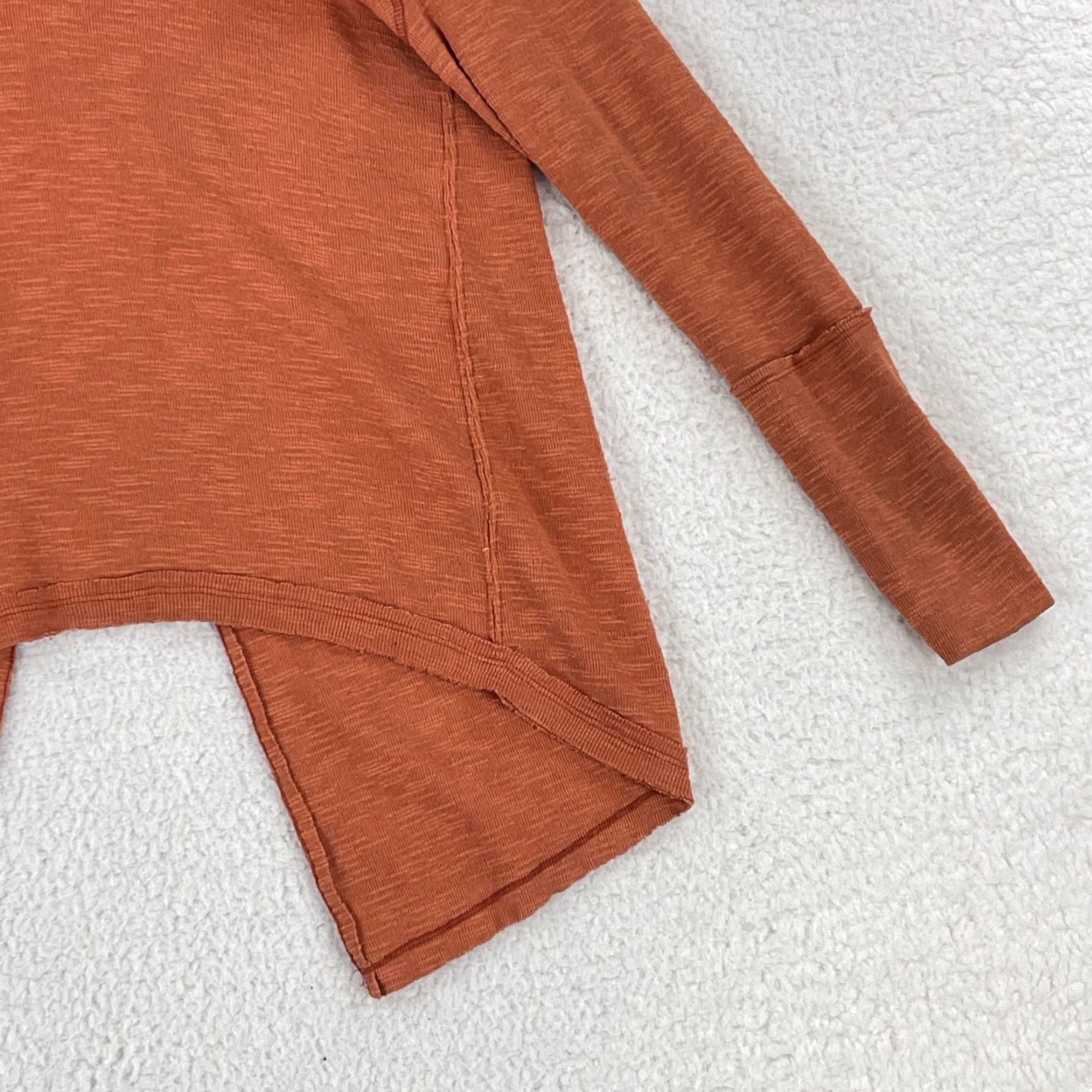 Vintage We the Free Orange Split Back Turtleneck Shirt Womens Small Oversized Cap Size S / US 4 / IT 40 - 4 Thumbnail