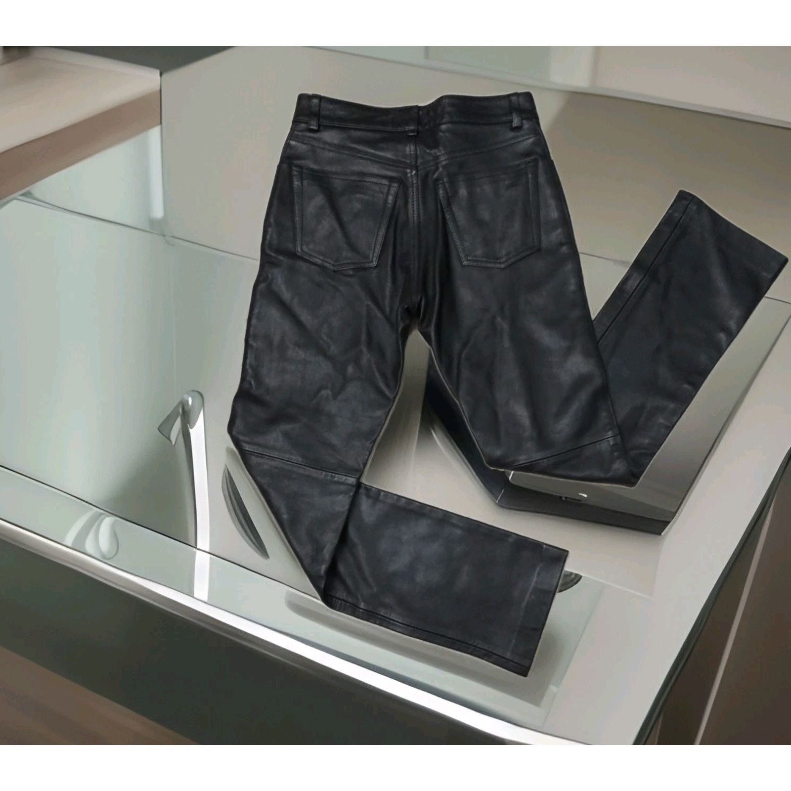 Gap GAP Womens Genuine Soft Leather Motorcycle Western Punk 2 Size 27" / US 4 / IT 40 - 7 Thumbnail
