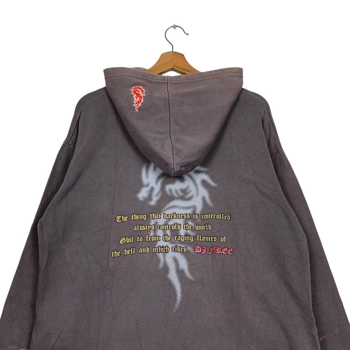 Japanese Brand DJ FREE Control The World Big Logo Hoodies #2215-C98 Size US M / EU 48-50 / 2 - 15 Thumbnail