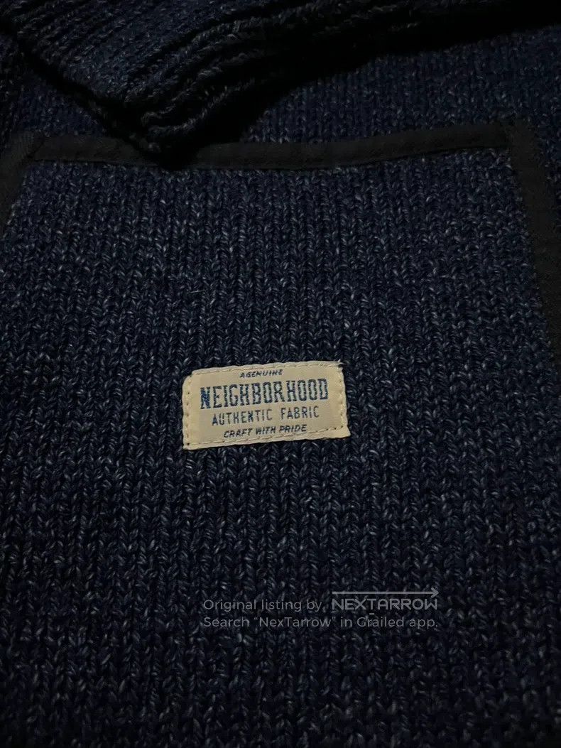 Neighborhood Neighborhood Indigo-Dyed Knit Zip-Up Cardigan Size US XL / EU 56 / 4 - 2 Thumbnail