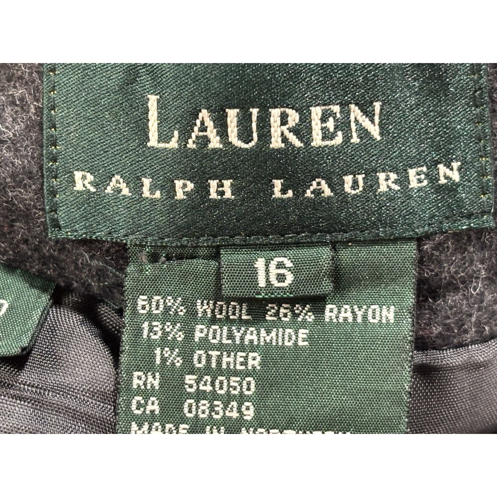 Ralph Lauren VINTAGE (if applicable) - Lauren Ralph Lauren - Dress Pants - Women - Size 16 - Gray - Wool Blend - Lined - Business - Regular - Trousers Size 38" / US 16 / IT 52 - 5 Thumbnail