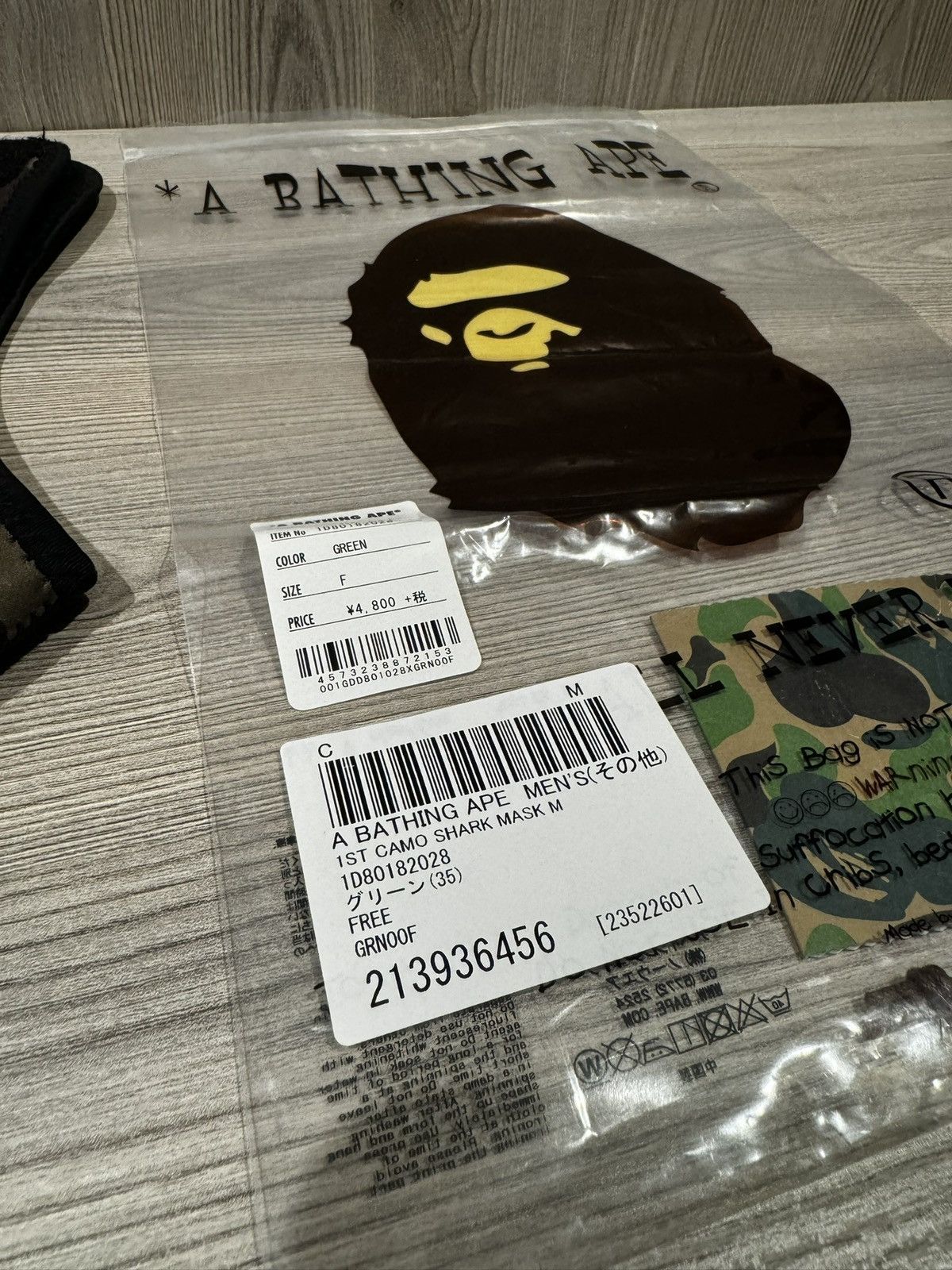Bape Bathing ape BAPE 1st camo shark mask facemask new neoprene Size ONE SIZE - 6 Thumbnail