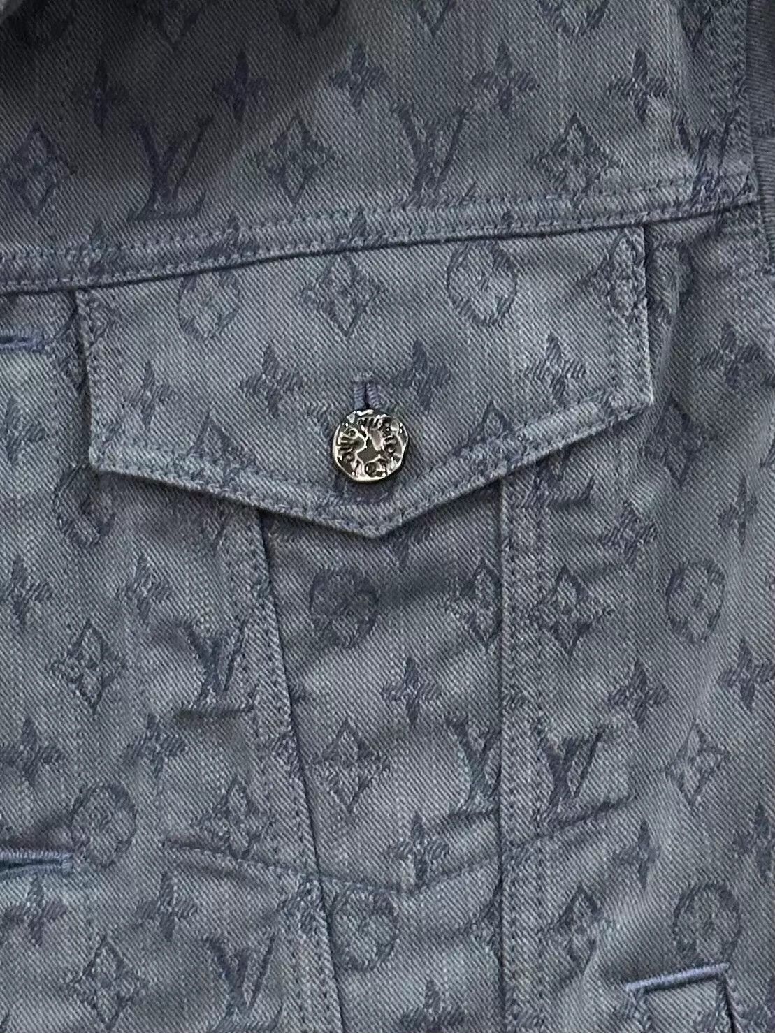 Louis Vuitton LV Monogram Denim Jacket Men's Blue Size 50 Size US M / EU 48-50 / 2 - 5 Thumbnail