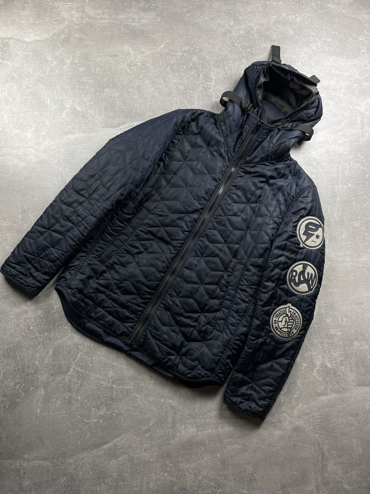 G-Star G Star RAW Quilted Straps Hooded Patches Jacket Padded Size US XL / EU 56 / 4 - 1 Thumbnail