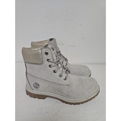 Timberland Timberland Women's A1UWF 6" Premium Boots Light Gray Size 7M Size US 7 / IT 37 - 2 Thumbnail
