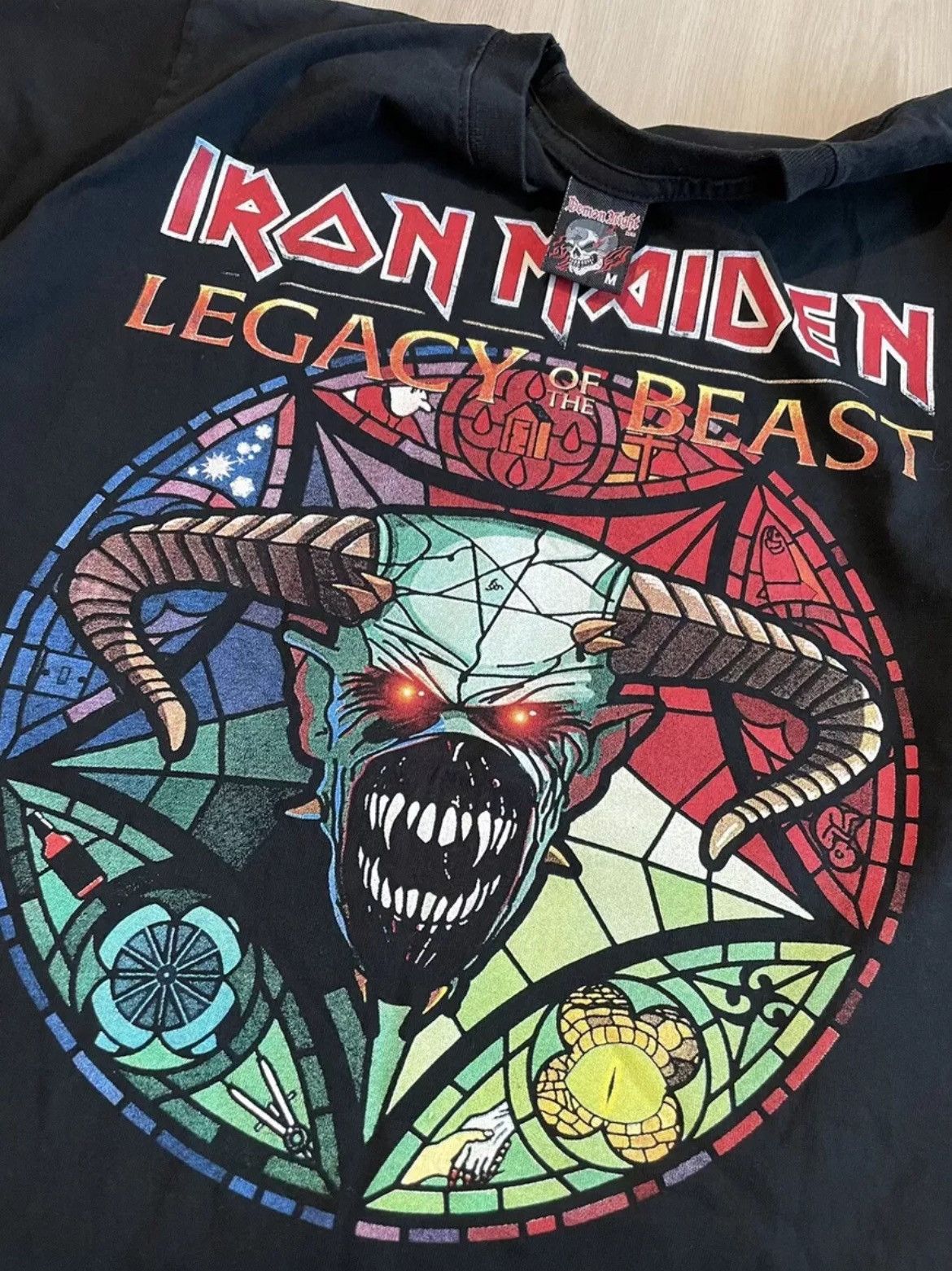 Band Tees × Vintage IRON MAIDEN LEGACY OF THE BEAST TOUR SHIRT Mens medium Size US M / EU 48-50 / 2 - 2 Thumbnail