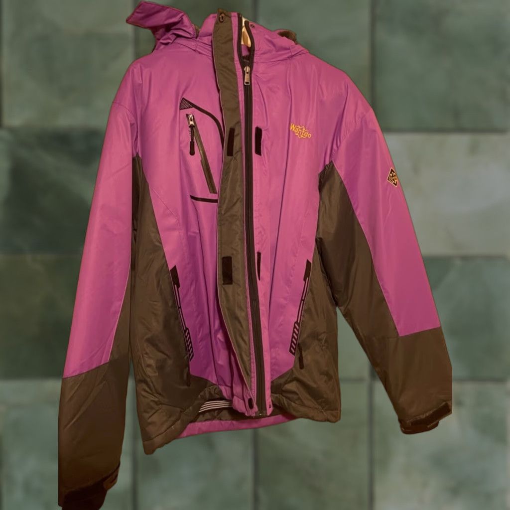 Vintage WantDo Wandto SZ XL Hooded Purple Womens Jacket Nylon Zip Polyester Casual Basic Jacket Hooded Coat? Size XL / US 12-14 / IT 48-50 - 1 Thumbnail