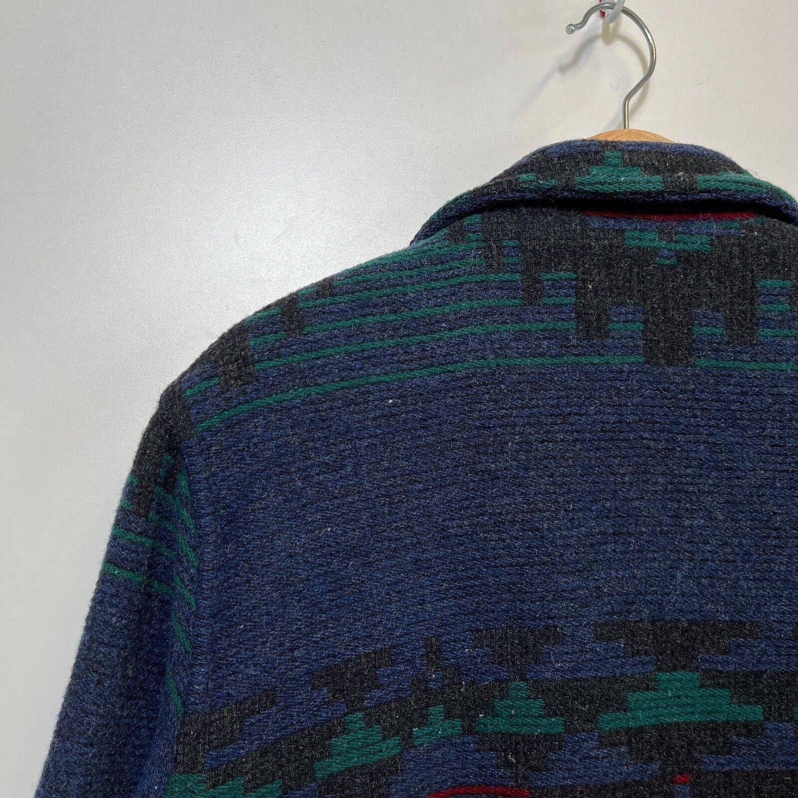L.L. Bean × Vintage Vintage 90s L.L.Bean Aztec Print Heavy Wool Jacket Size 46/L Size L / US 10 / IT 46 - 11 Thumbnail
