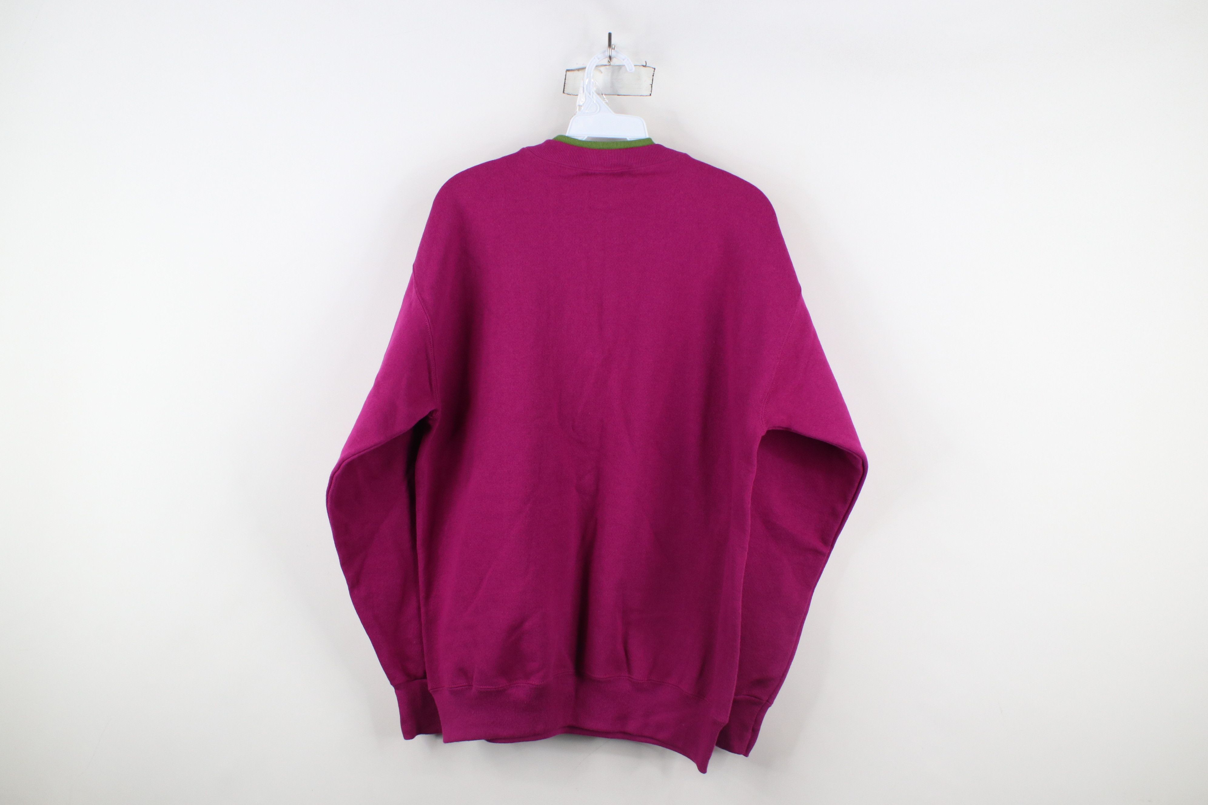Vintage Vintage 90s Streetwear Blank Henley Sweatshirt Purple USA Size US M / EU 48-50 / 2 - 9 Thumbnail
