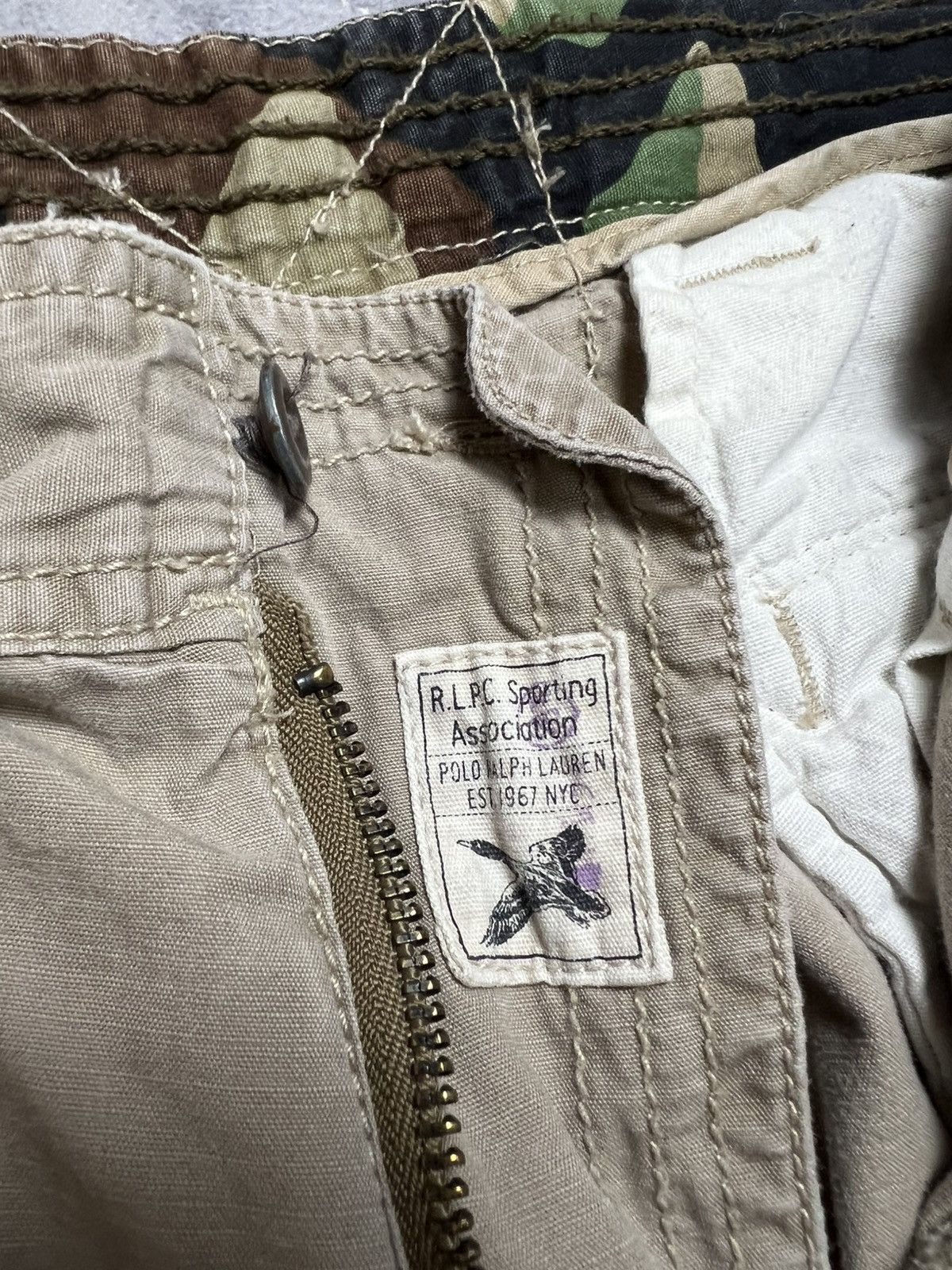 Polo Ralph Lauren × Vintage Polo Ralph Lauren Cargo Pants Mens 34x32 Beige RLPC Size US 34 / EU 50 - 10 Thumbnail