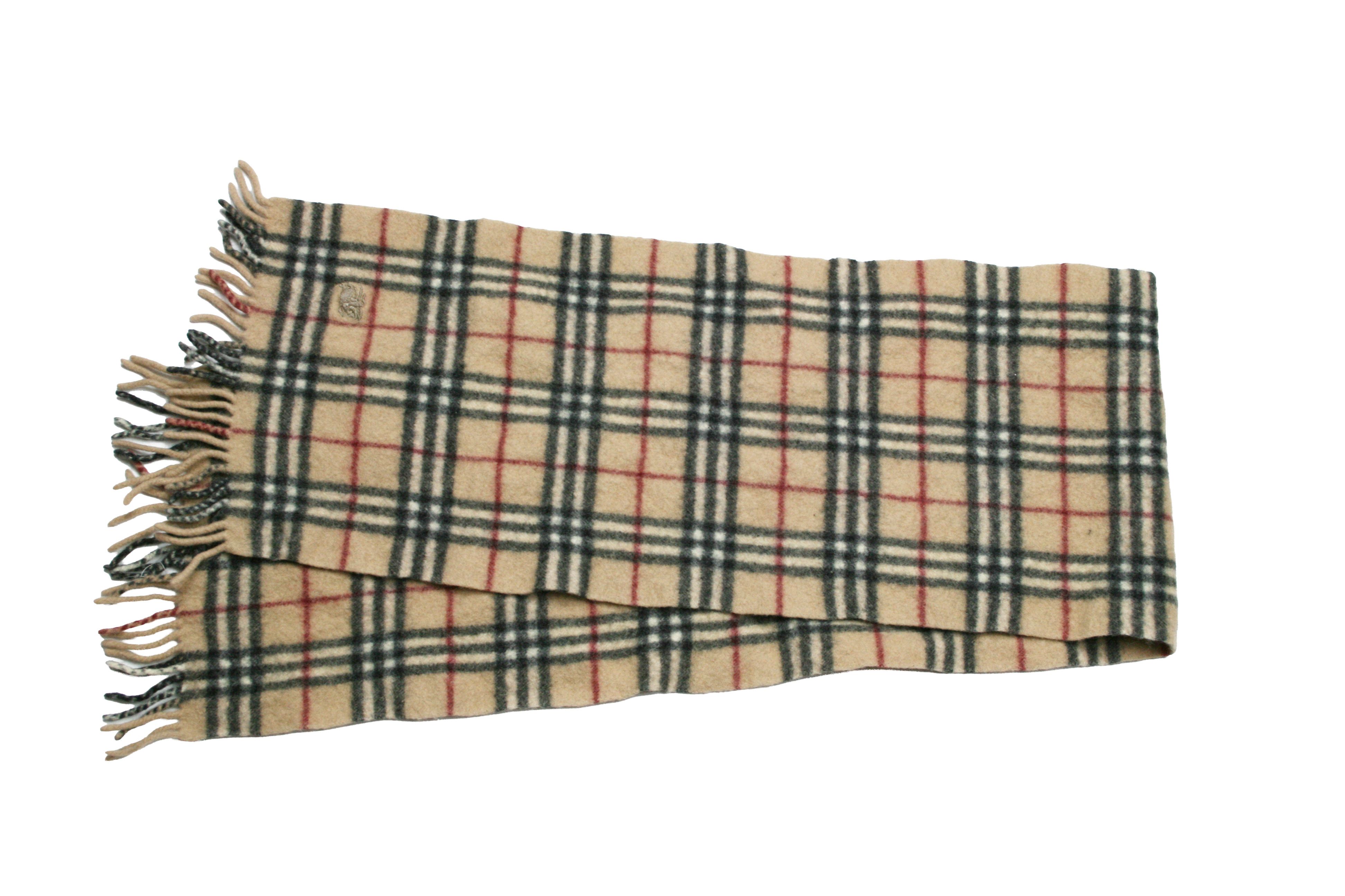 Burberry 00S Nova Check Wool Scarf Vintage Size ONE SIZE - 3 Thumbnail