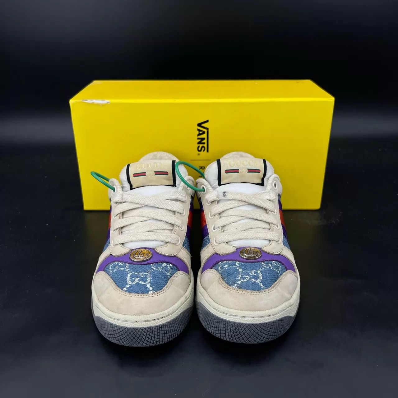 Gucci Gucci Enamel Blue Rhyton Sneaker Women's 36.5 Size US 6 / IT 36 - 4 Thumbnail