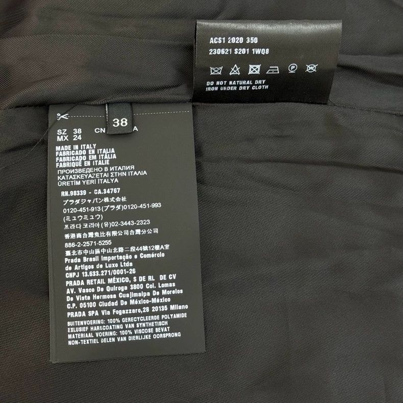 Prada Prada Black metal triangle strap skirt 2502-Nextarrow Size XS / US 0-2 / IT 36-38 - 6 Thumbnail