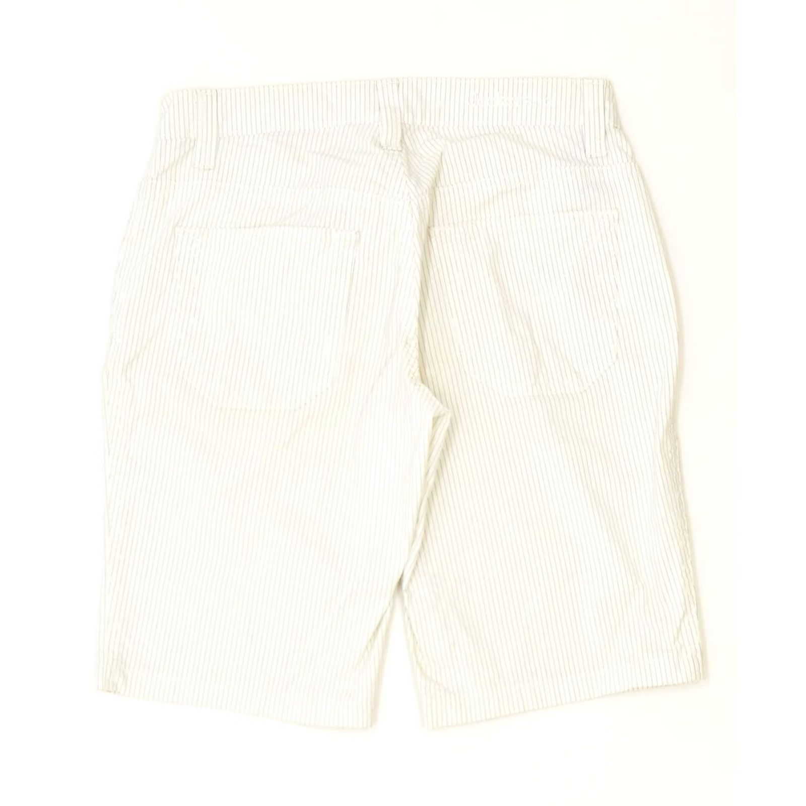 Jeckerson JECKERSON Womens Chino Shorts W25 XS White Pinstripe Cotton Classic Size 42" / US 20 - 2 Thumbnail