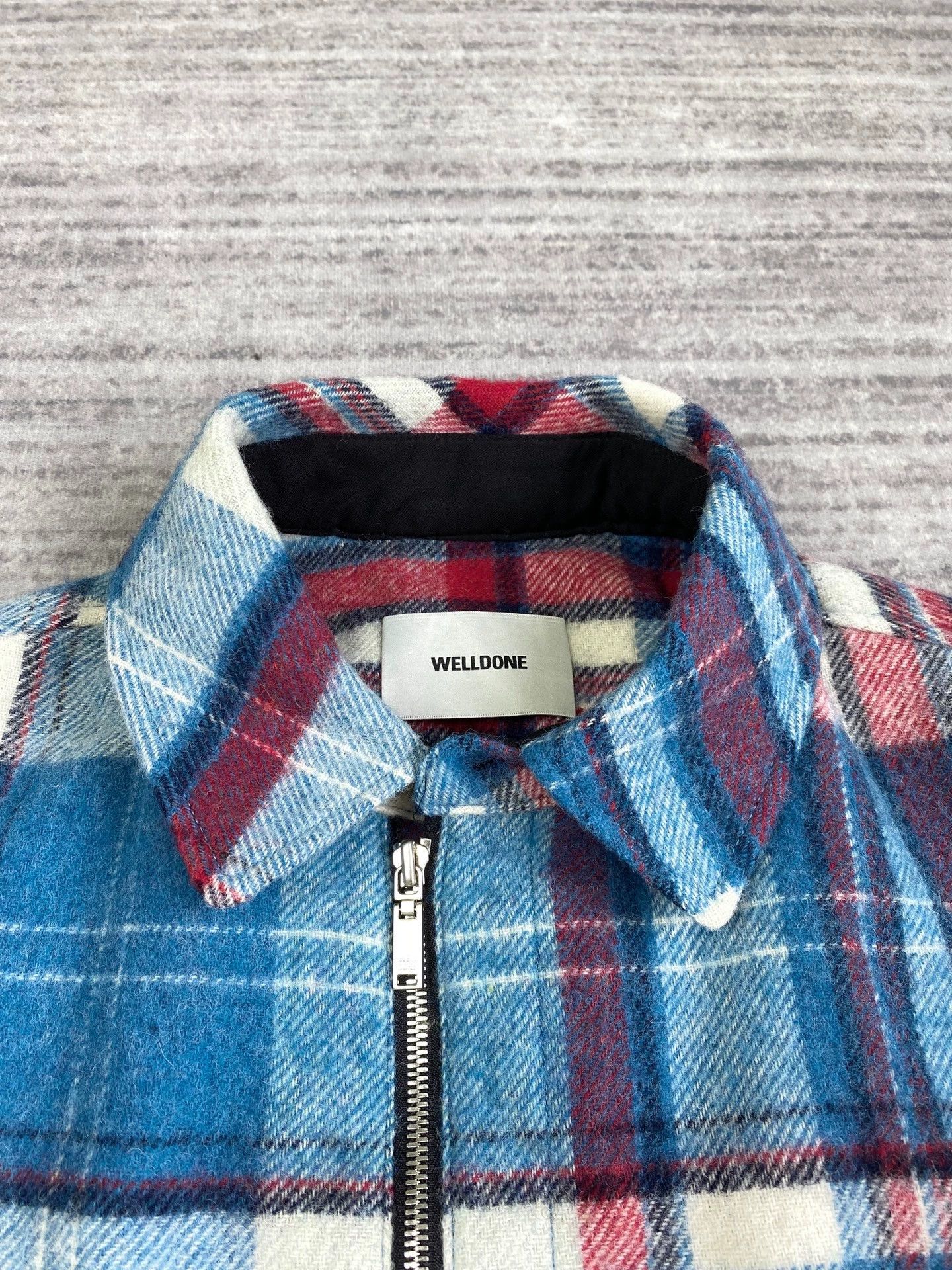 WE11DONE we11done GD Check Half-Zip Wool Jacket One Size Size US M / EU 48-50 / 2 - 4 Thumbnail