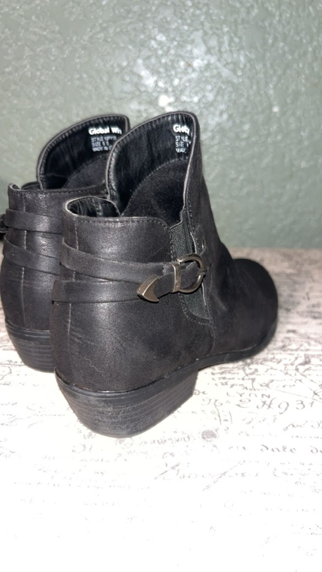 Other Women's Global Win Black Ankle Boots & Booties Size 6.5 Size US 6.5 / IT 36.5 - 2 Thumbnail