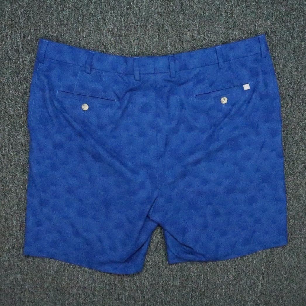 Peter Millar Peter Millar Shorts Mens 40 Blue Carrboro Fan Palm Chino Performance Twill Floral Breathable Lightweight Pockets Size US 40 / EU 56 - 4 Thumbnail