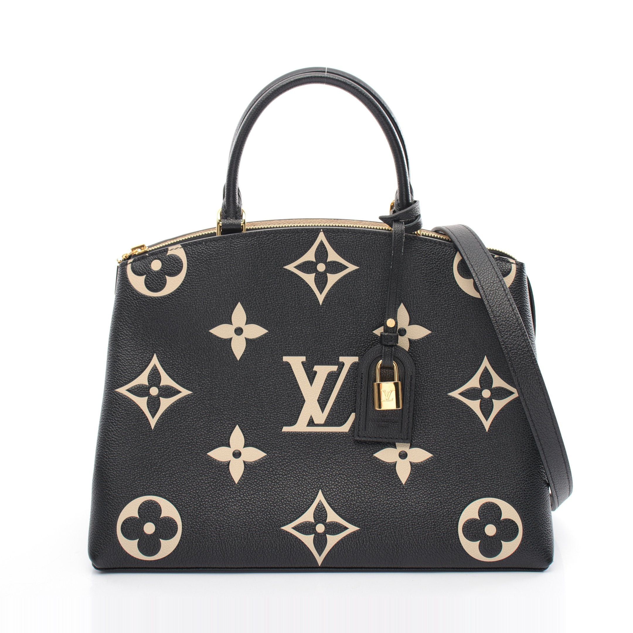 Louis Vuitton Louis Vuitton Grand Palais Mm Bicolor Monogram Empreinte Handbag Leather Black Beige Size ONE SIZE - 1 Thumbnail