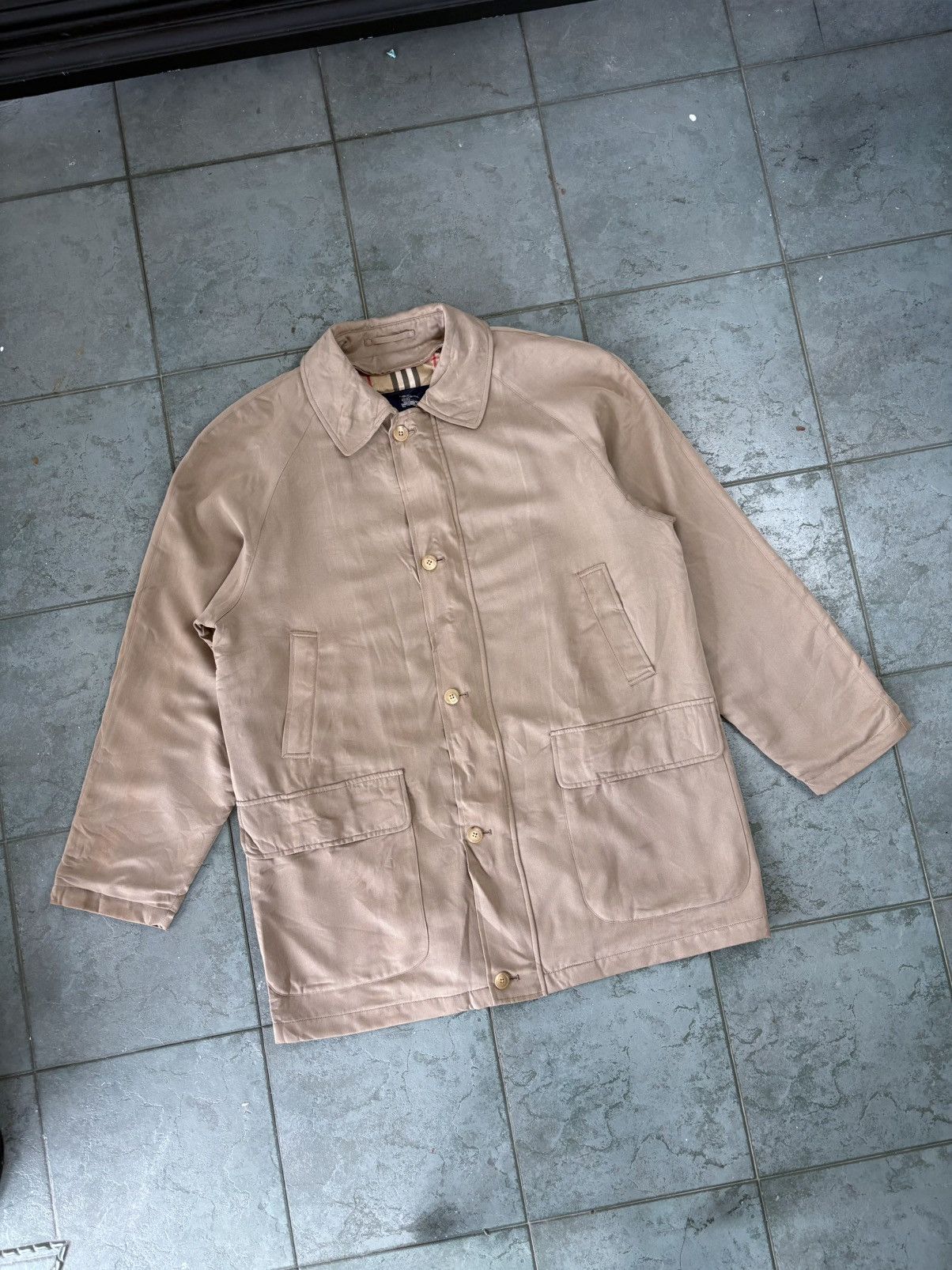 Burberry Vintage Burberry Nova Check Shorts Trench Coat Jacket Size US L / EU 52-54 / 3 - 3 Thumbnail