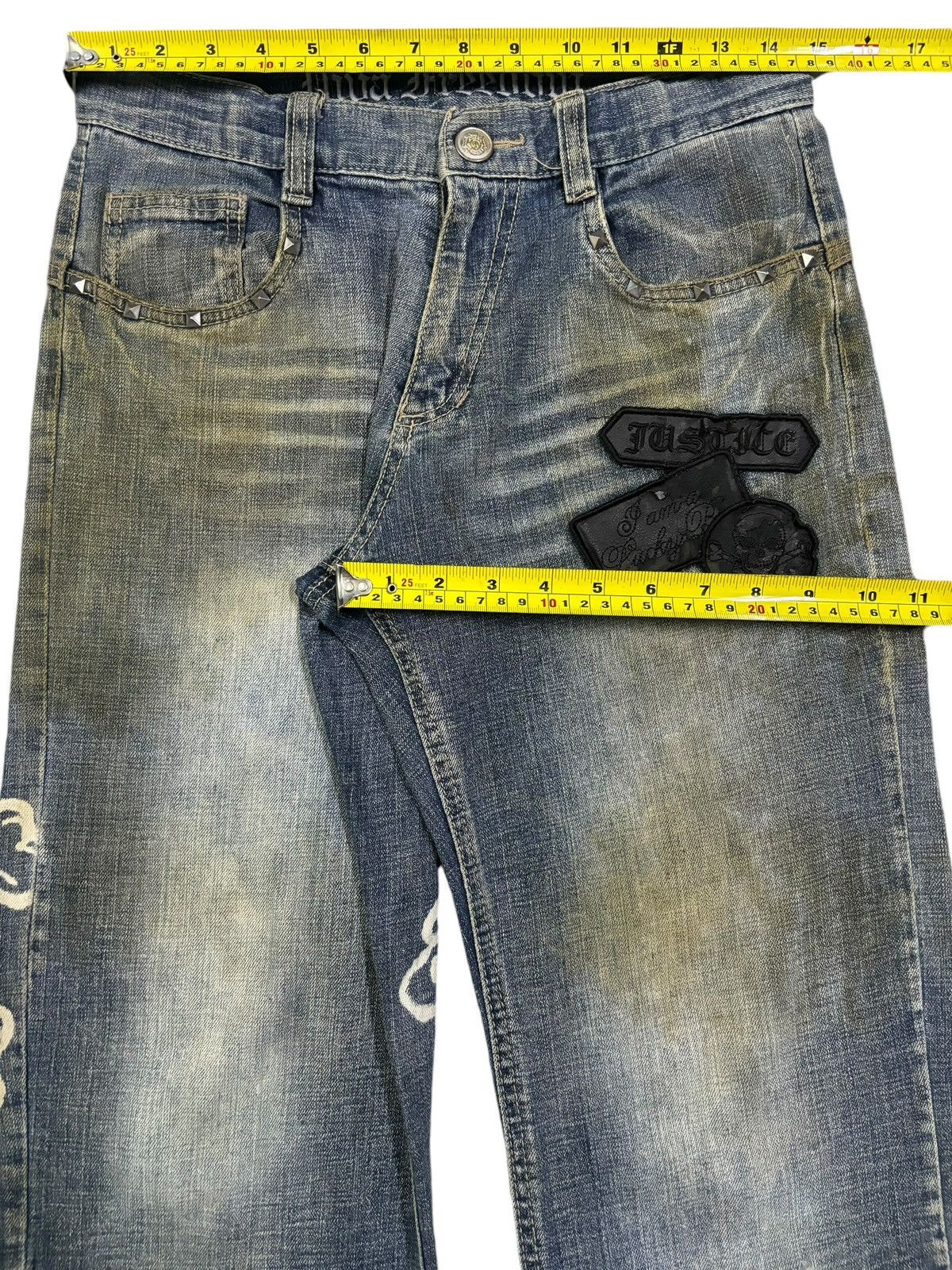 Seditionaries Vintage Japanese Brand Rusty Mud Wash Skull Punk Style Jeans Size US 30 / EU 46 - 18 Thumbnail