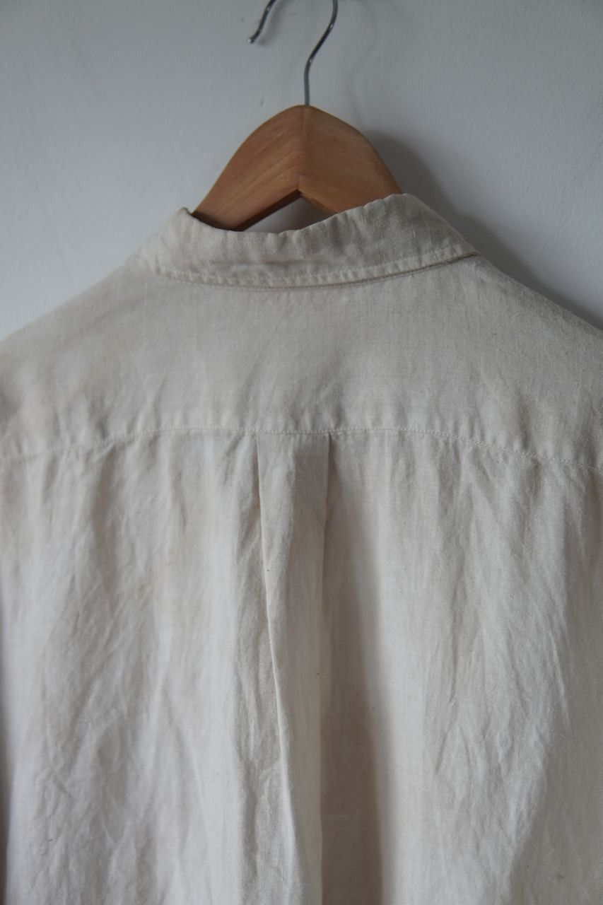 Vintage Vintage Natural Dyed Linen Short Sleeve Shirt Size US L / EU 52-54 / 3 - 7 Thumbnail