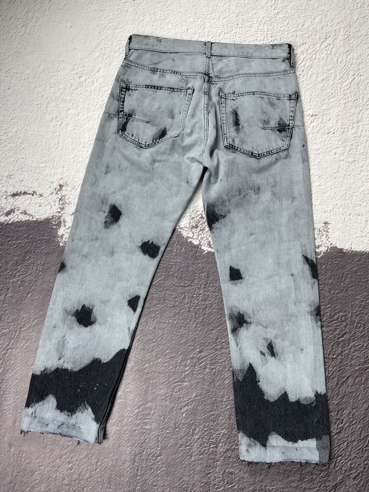 Christian Dior Monsieur Christian Dior 01 Tie Dye Boyfriend Jeans Gray Denim sz US6 Size 28" / US 6 / IT 42 - 2 Thumbnail
