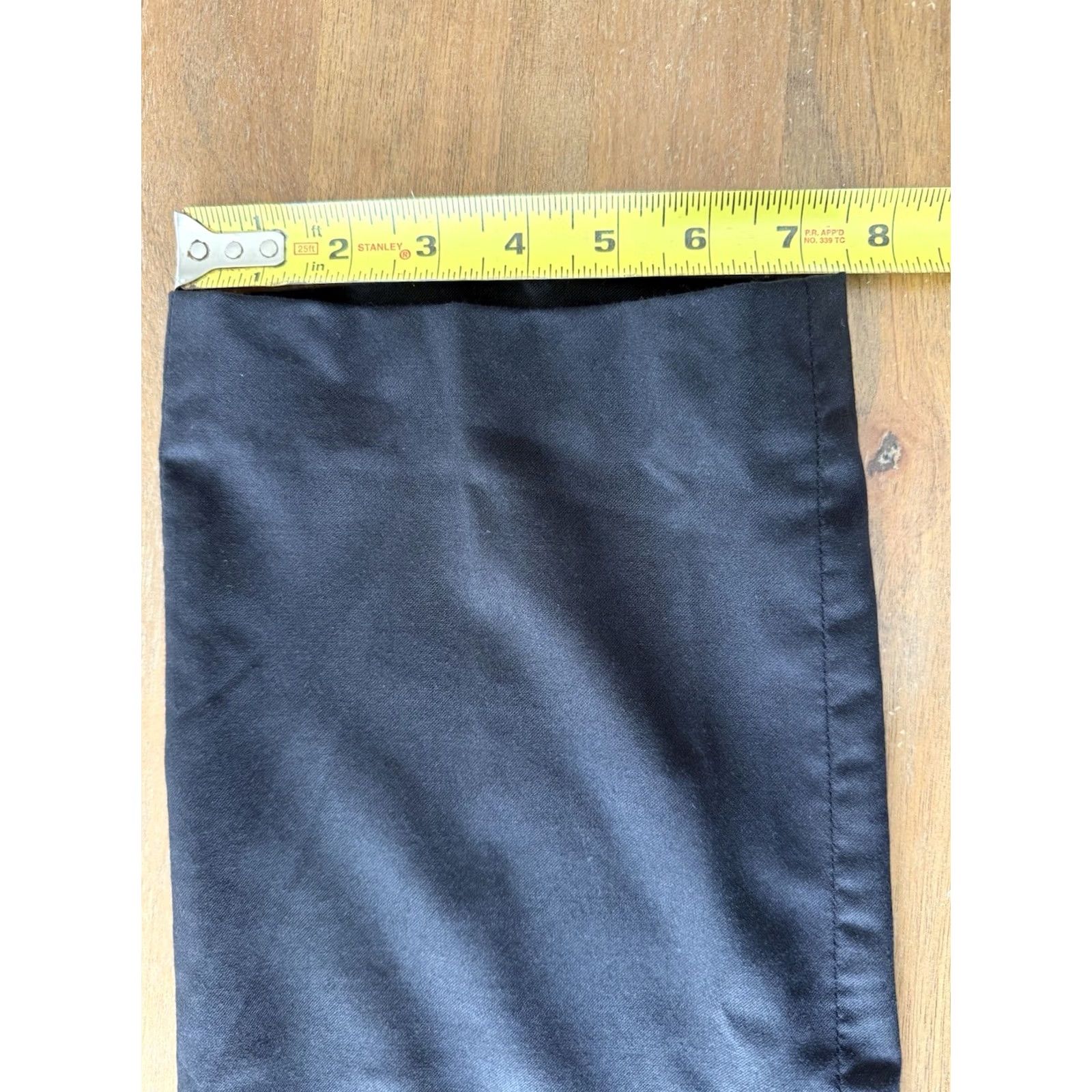 Vintage Paul La Fontaine Black Dress Pants Mens Size 32 Slim Wool Trousers 34x27.5 Flat Front Front Pockets Dress Pants Mens Black Wool Trousers Size US 32 / EU 48 - 7 Thumbnail