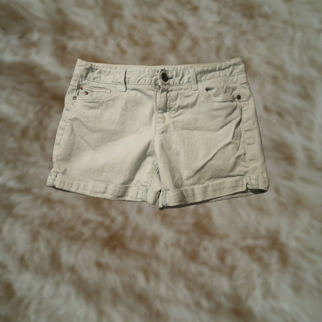 Tommy Hilfiger Tommy Hilfiger Denim Shorts Women's Mint 8 Cuffed Stretch 5-Pocket Casual Preppy Size 30" / US 8 / IT 44 - 1 Thumbnail