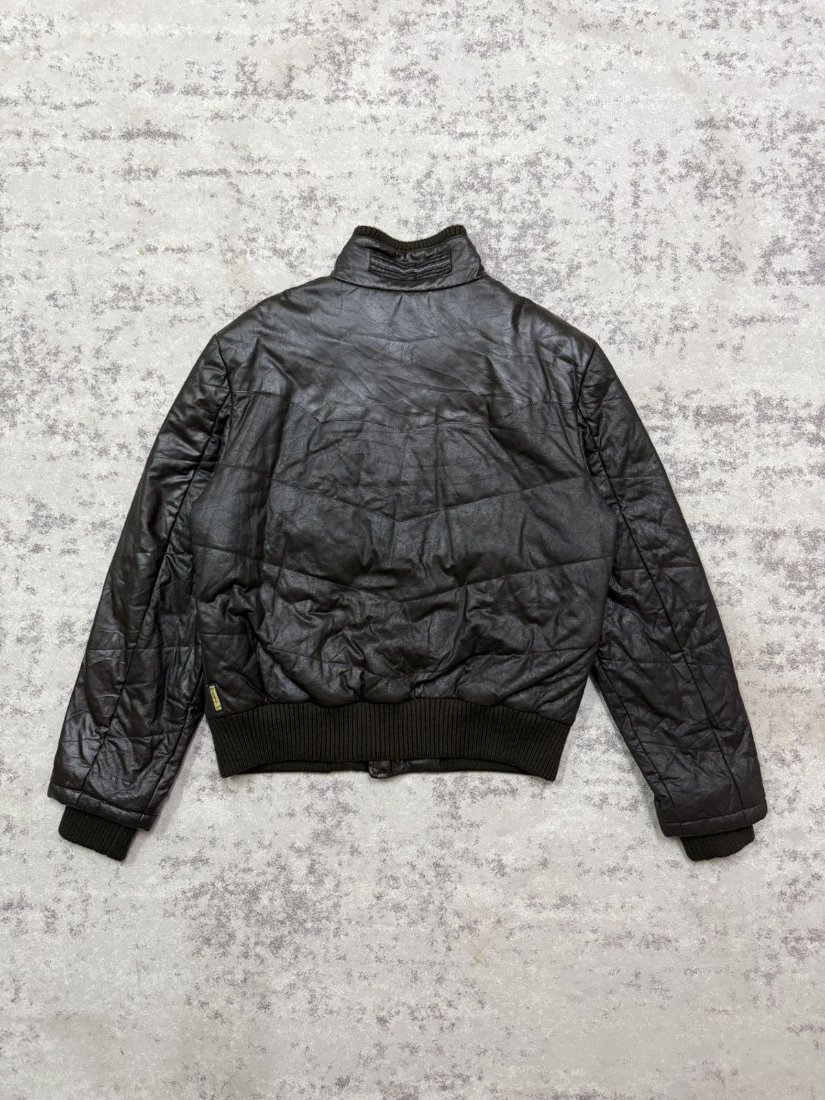 Armani Armani Jeans Men’s Polyurethane Knit Colar Wax Bomber Jacket Size US M / EU 48-50 / 2 - 14 Thumbnail