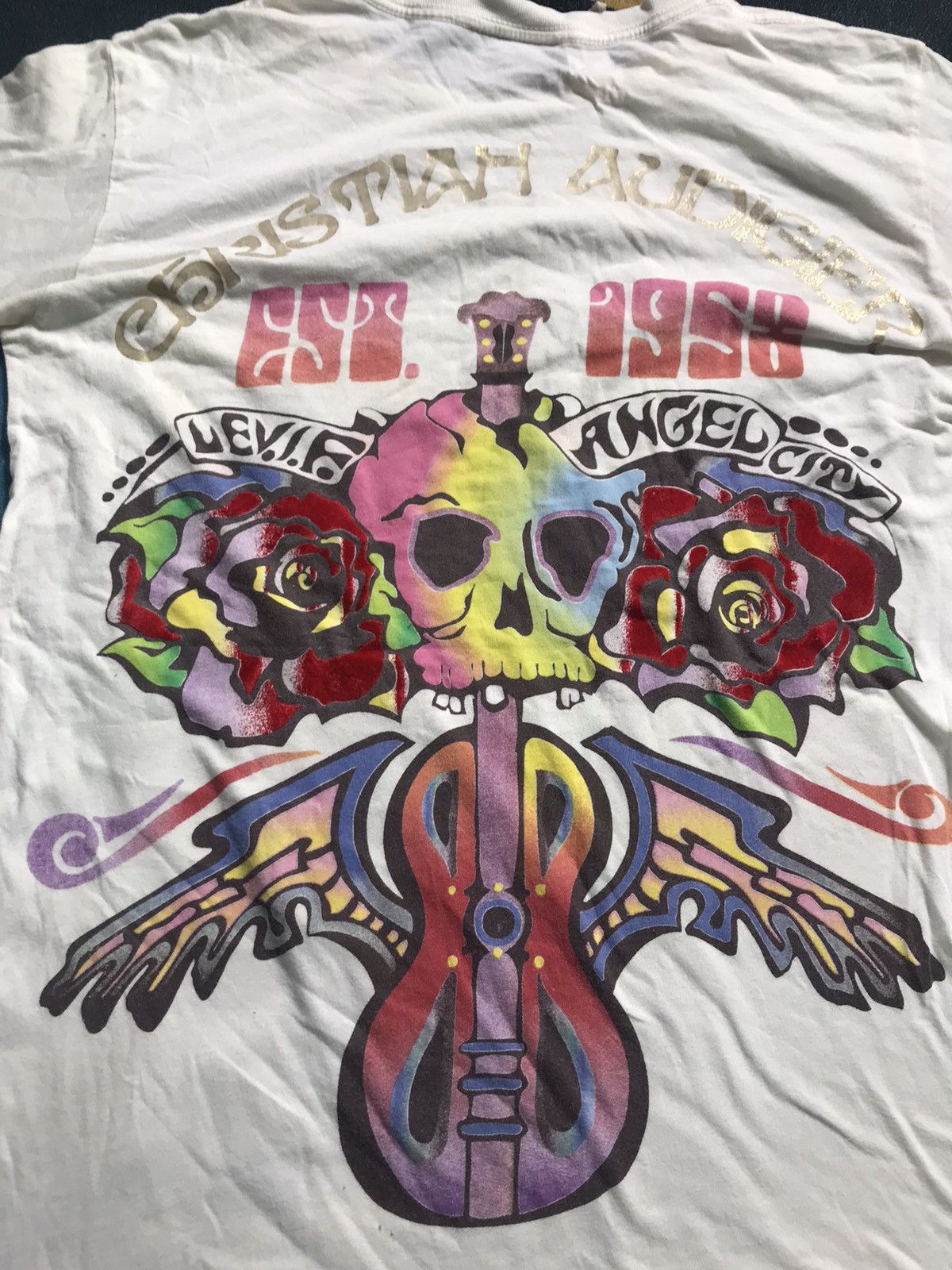 Christian Audigier Christian audigier tshirt skull big logo Size US M / EU 48-50 / 2 - 2 Thumbnail