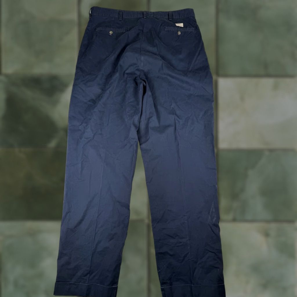 Polo Ralph Lauren VINTAGE Polo Ralph Lauren Mens Pants Hammond Chino 38x32 Navy Blue Tapered Slashed Pocket Button Zipper Logo 90s USA College Preppy Size US M / EU 48-50 / 2 - 1 Thumbnail