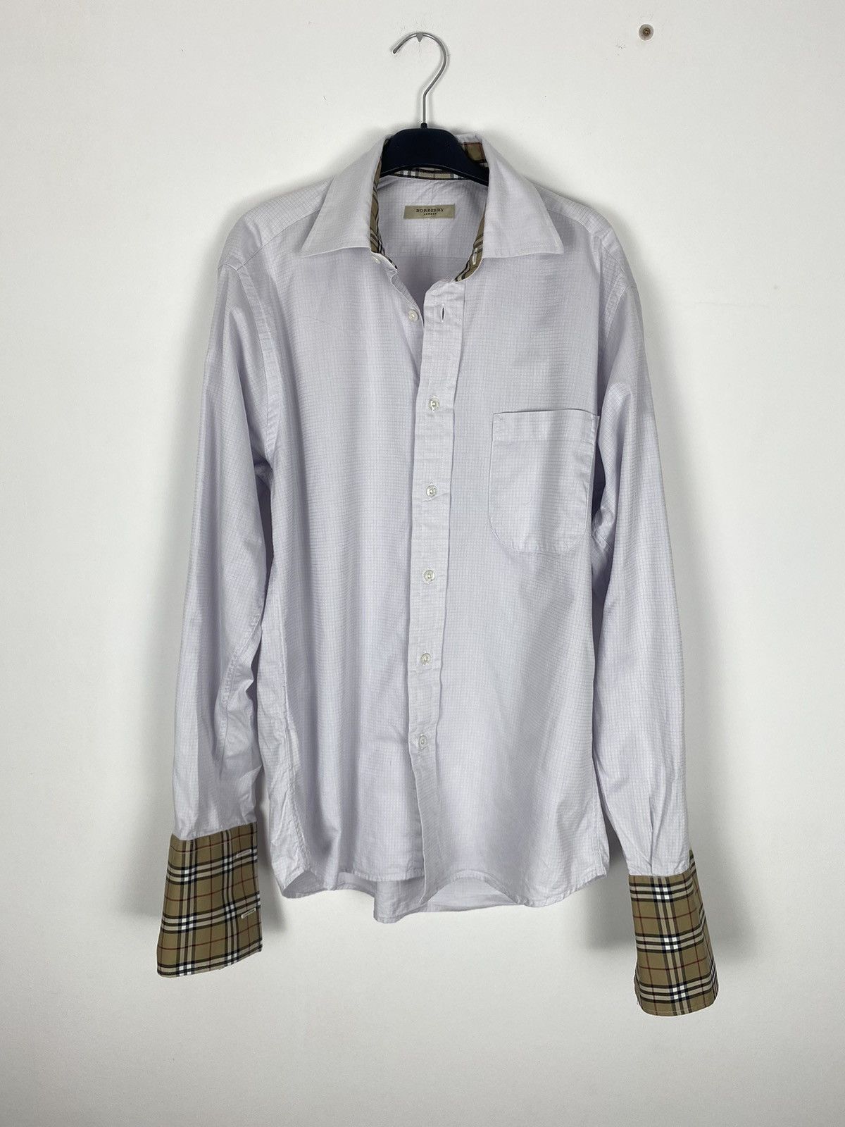 Burberry × Vintage Burberry London Shirt French Cuff 15 nova check collar y2k Size US L / EU 52-54 / 3 - 3 Thumbnail