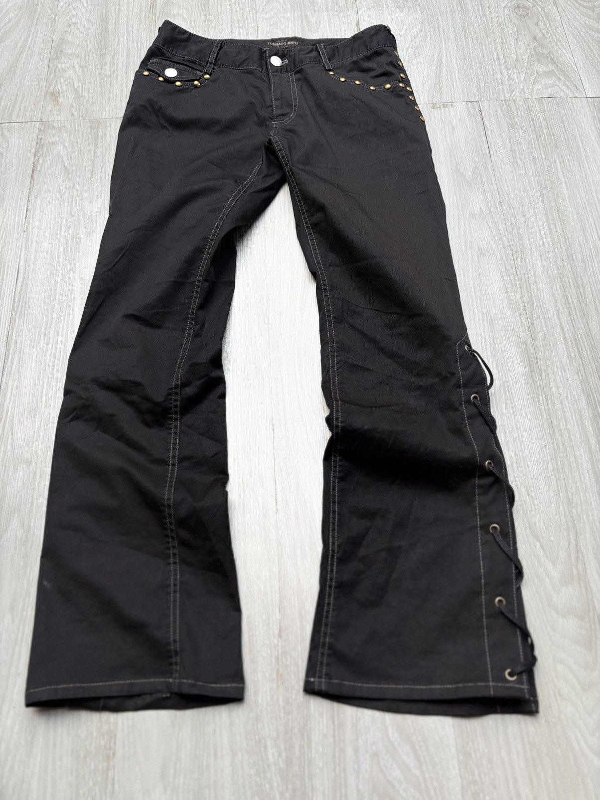 Tornado Mart lace up flared pants archive Tornado Mart lace-up