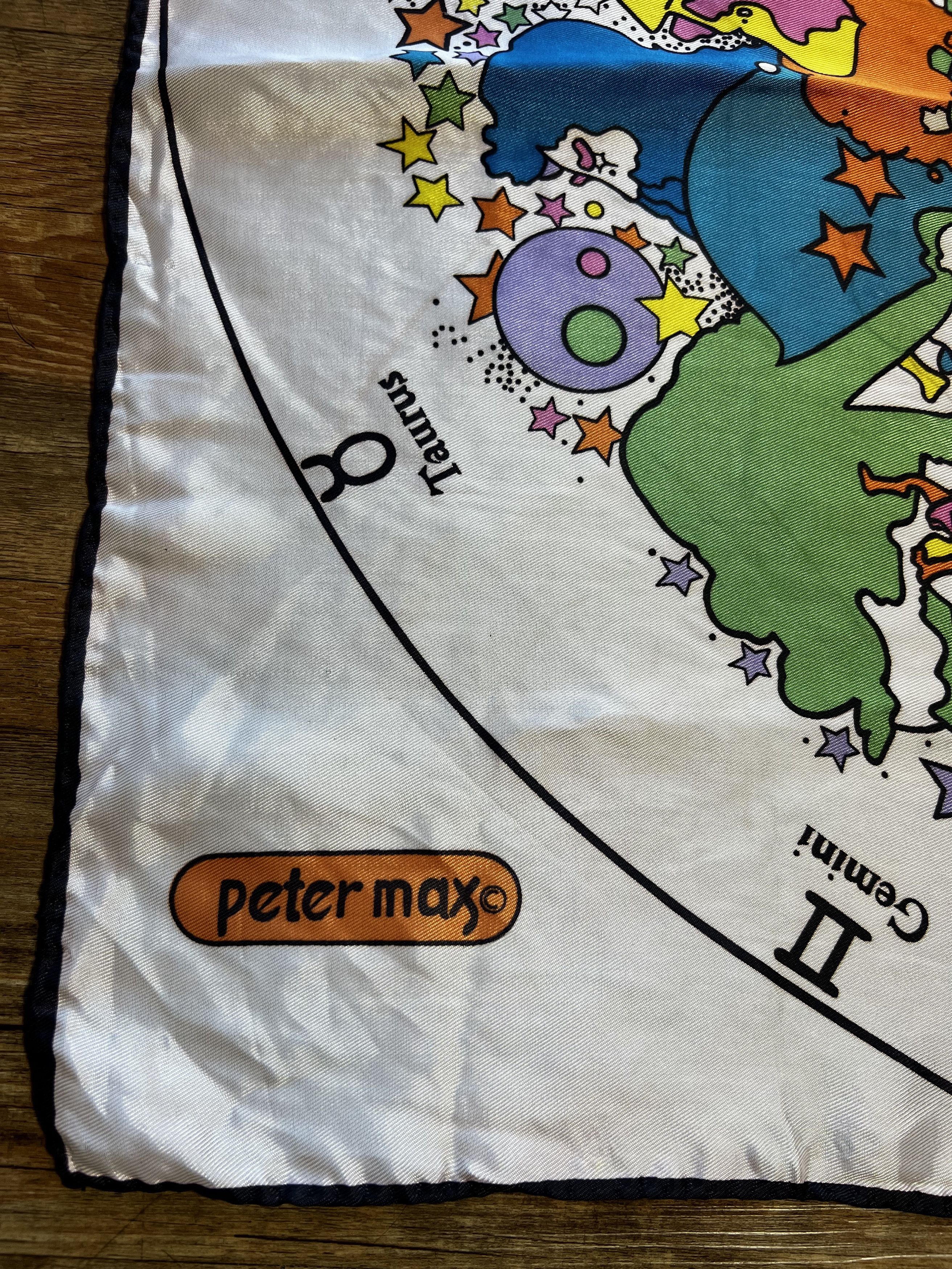 Vintage Vintage 1960's Peter Max Zodiac Pop Art Horoscope Scarf Size ONE SIZE - 2 Thumbnail