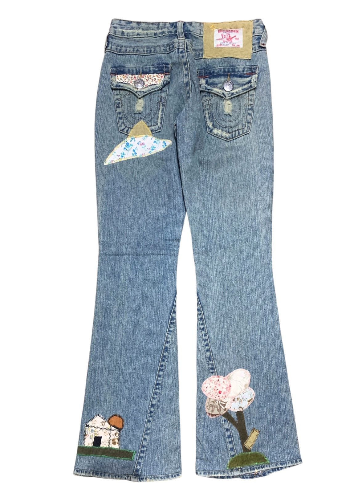 True Religion Vintage True Religion Joey Big T y2k Patchwork Bootcut Jeans Size 29" - 6 Thumbnail