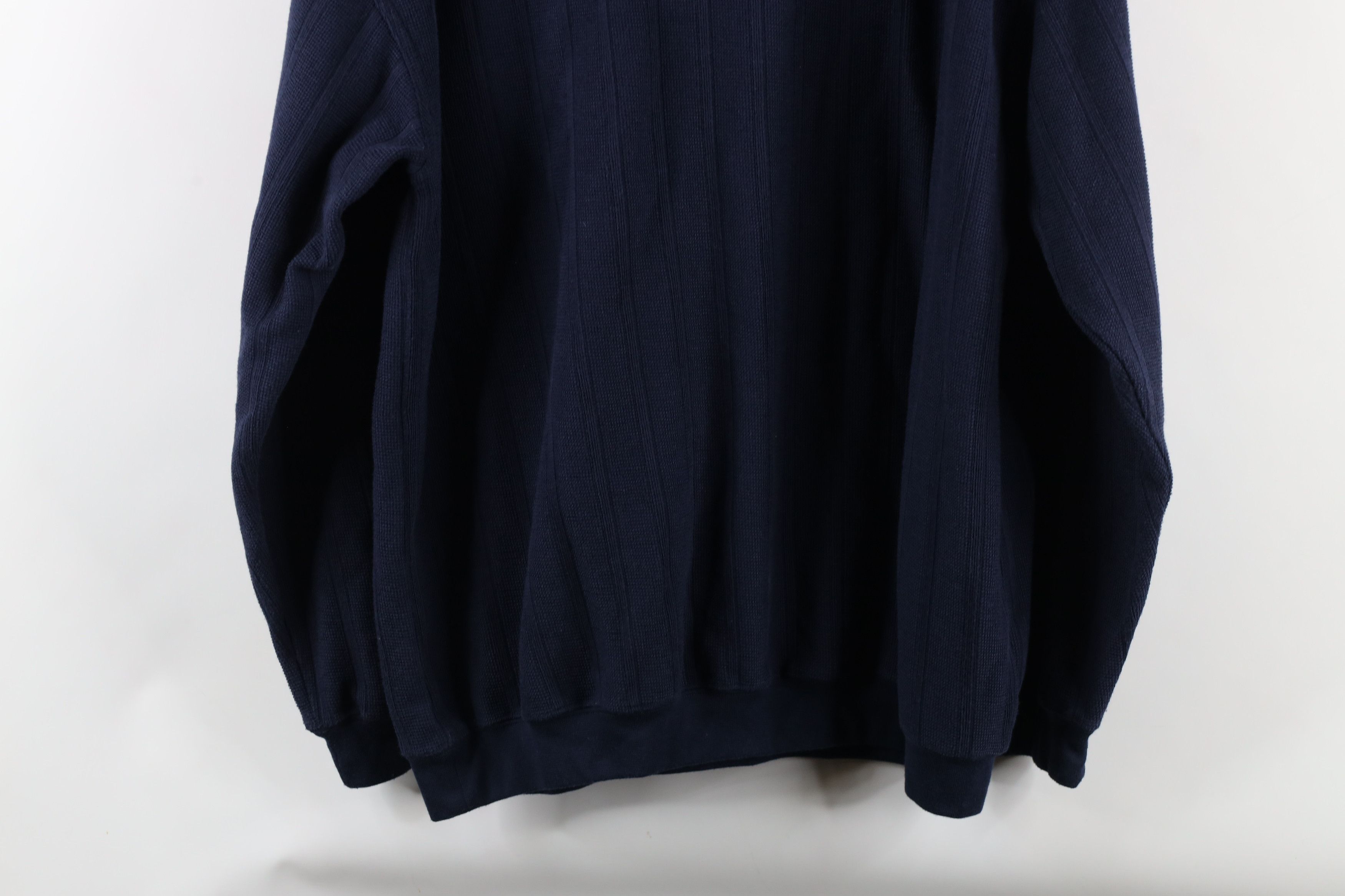 Vintage Vintage 90s Streetwear Thermal Waffle Knit Pullover Polo Size US L / EU 52-54 / 3 - 9 Thumbnail