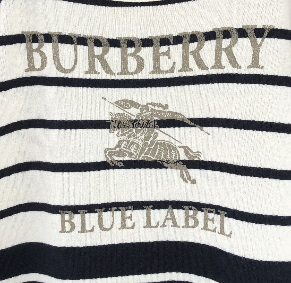 Burberry Burberry London Blue Label Big Logo Striped Cotton Dress Size S / US 4 / IT 40 - 3 Thumbnail