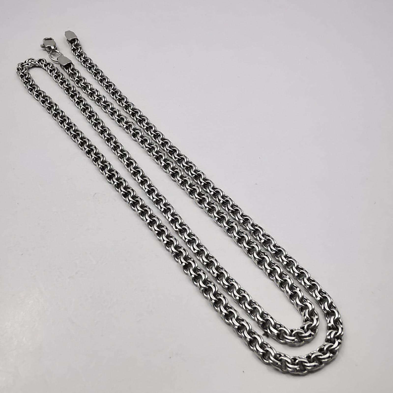 Sterling Silver Vintage Jewelry Chain, 925 Sterling Silver, Signed 23,82g Size ONE SIZE - 2 Thumbnail