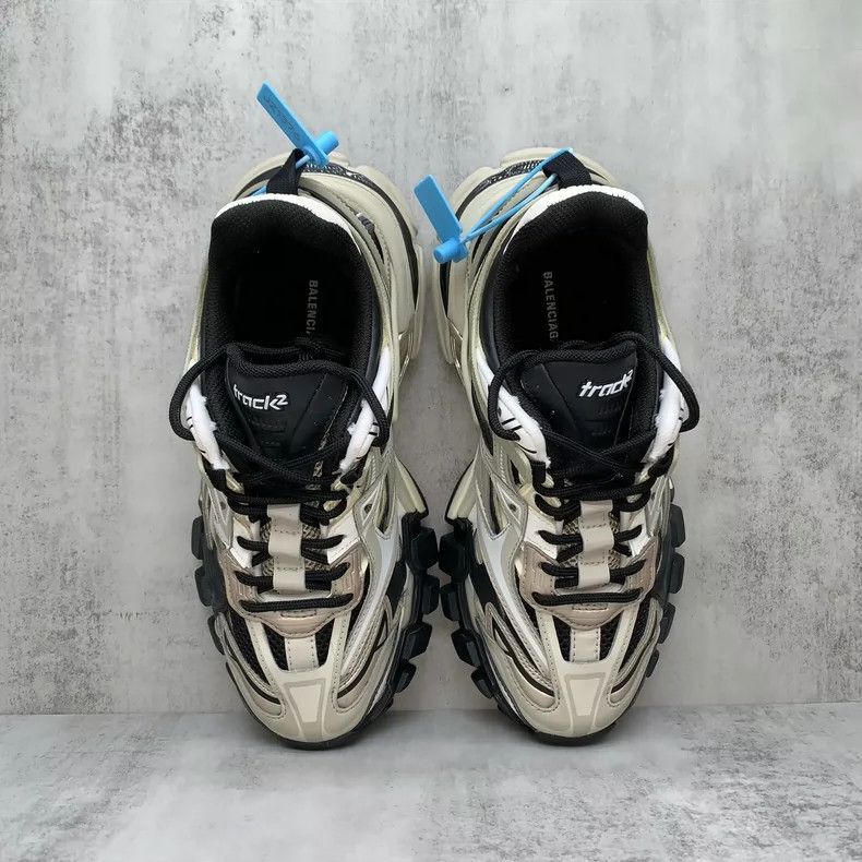 Balenciaga Balenciaga Track Sneakers in Milk Tea Color-2505 Size US 5 / IT 35 - 6 Thumbnail