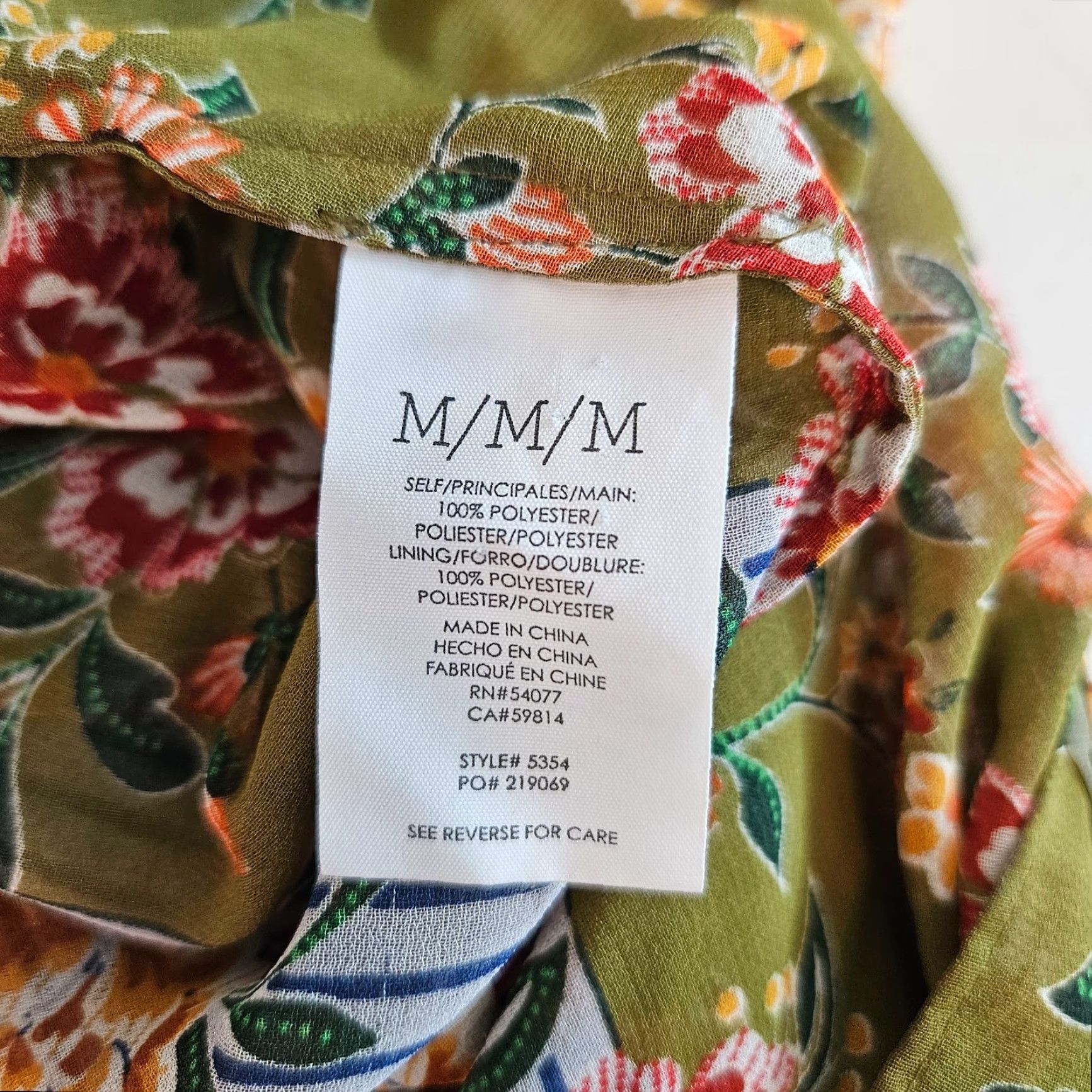 Vintage Cabi Blouse Women's Penelope Top M Green Blue Floral Sleeveless Shirt Casual Spring Summer Fall Womens Size M / US 6-8 / IT 42-44 - 4 Thumbnail