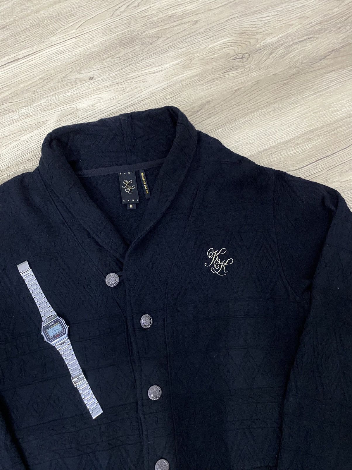 Karl Kani × Vintage 💥All Black💥Karl Kani Sweatshirt Cardigan Size US M / EU 48-50 / 2 - 5 Thumbnail