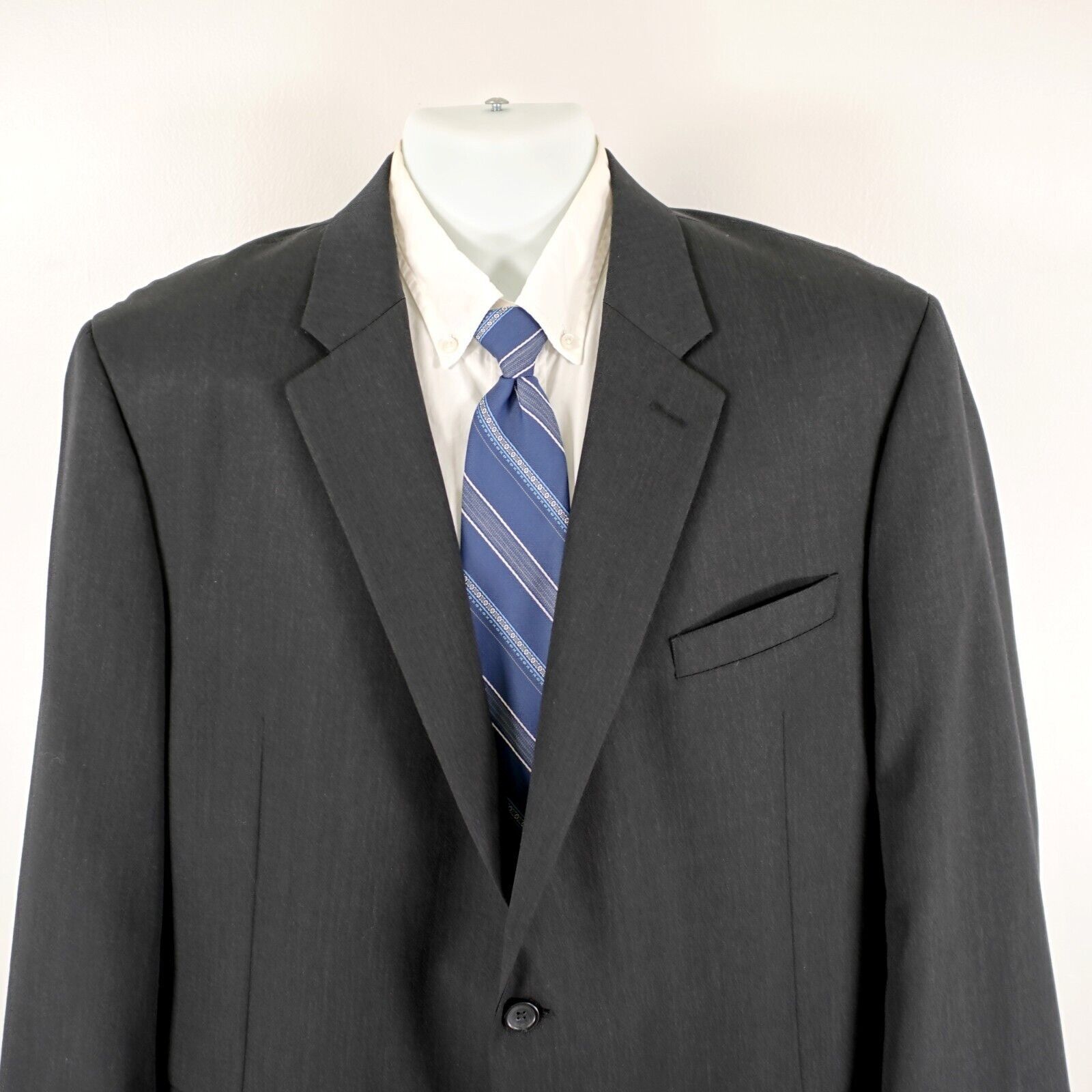 Pronto Uomo Pronto Uomo Platinum Executive Fit Wool Gray 2 Button Blazer Size 46R - 1 Thumbnail