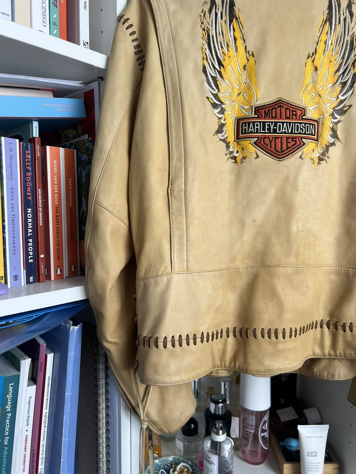 Harley Davidson × Vintage × West Coast Choppers Vintage 90s Harley Davidson big logo leather bomber jacket Size US XL / EU 56 / 4 - 12 Thumbnail