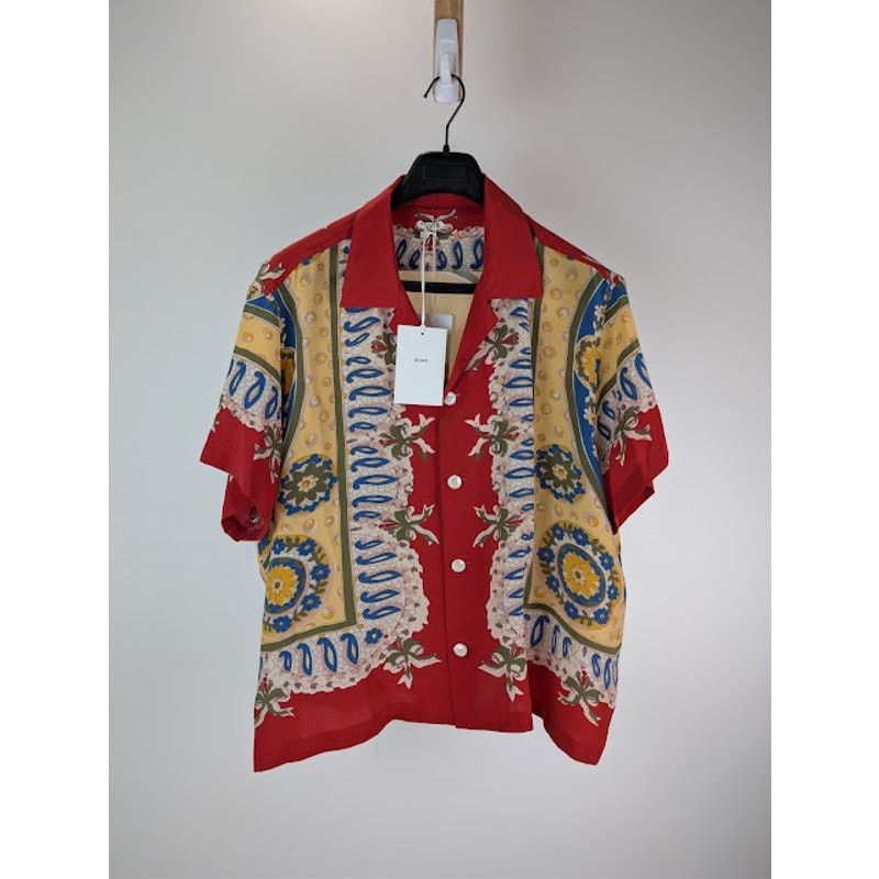 Bode o1rshd1 Bricolage Short Sleeve Shirt in Red Size US XXL / EU 58 / 5 - 1 Thumbnail