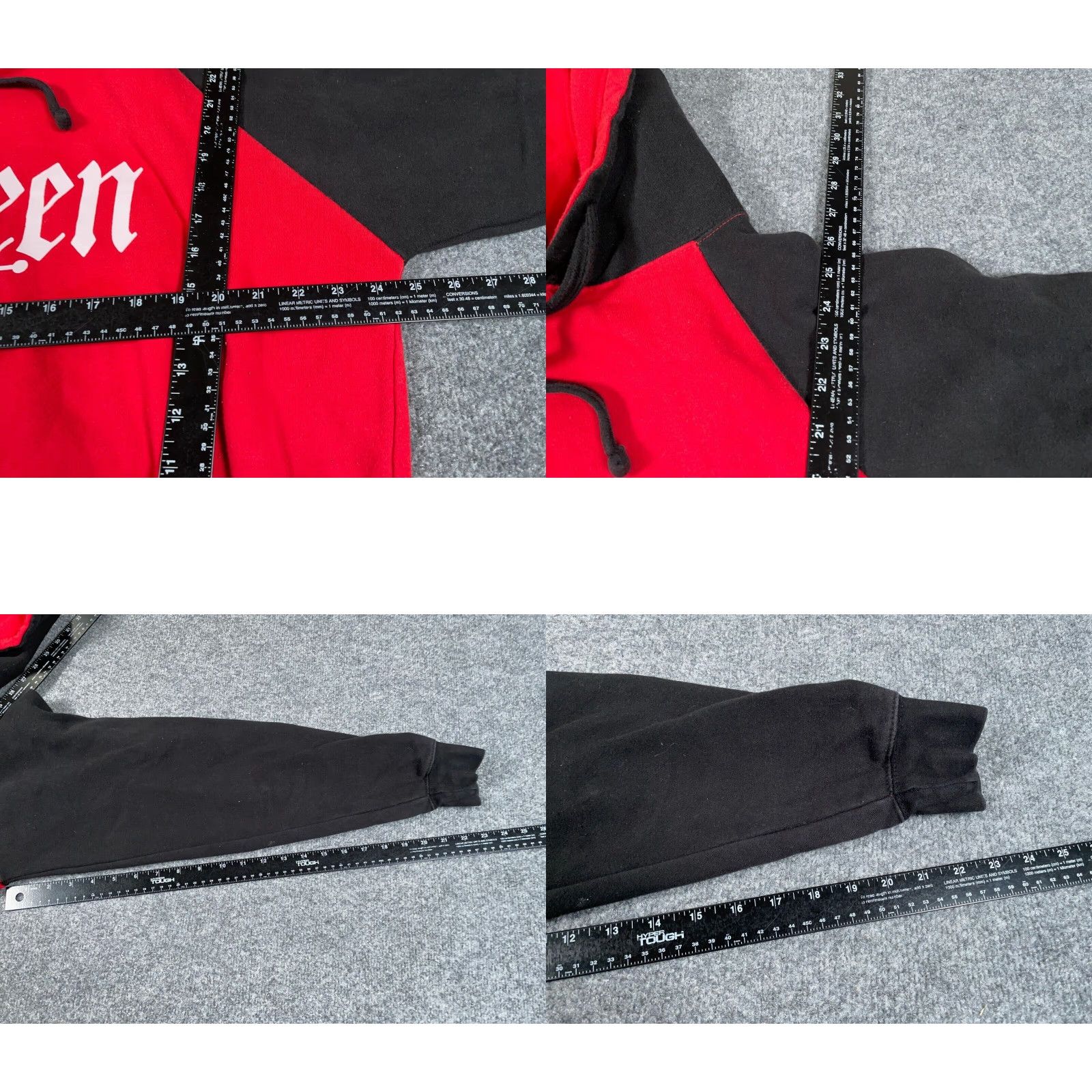Etro Queen Logo Hoodie Sweatshirt Adult Large Red Black Retro 80s Rock Mens Size US L / EU 52-54 / 3 - 8 Thumbnail