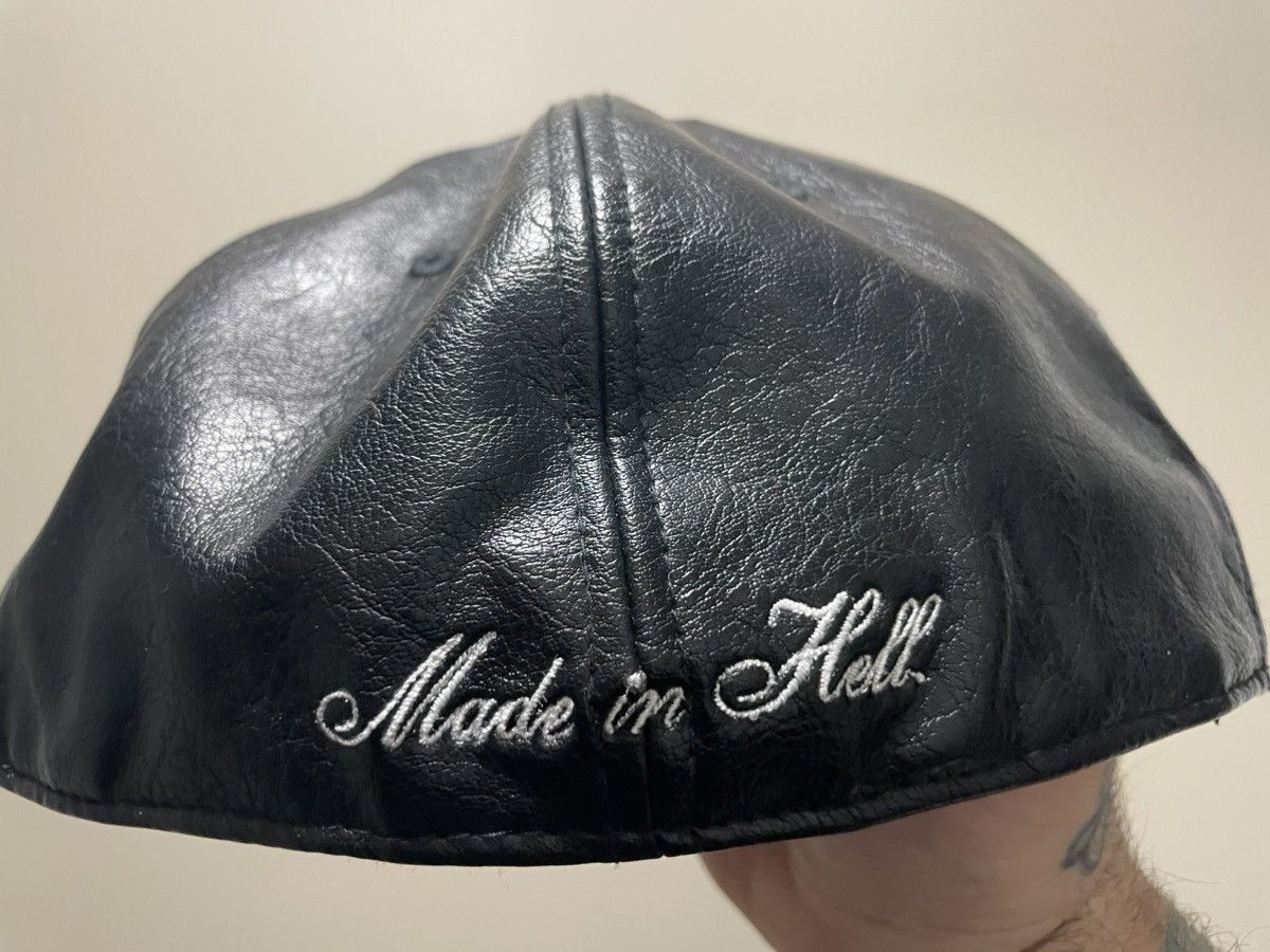 Fuck The Population Ftp leather fitted hat Size ONE SIZE - 4 Thumbnail