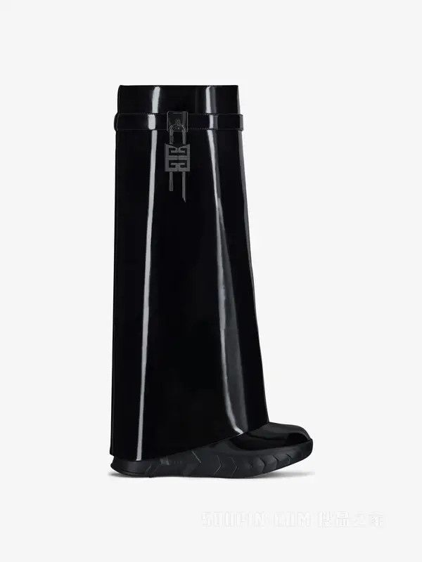 Givenchy o1w1db10525 Shark Lock Boots Biker 120mm in Black Size US 5 / IT 35 - 1 Thumbnail