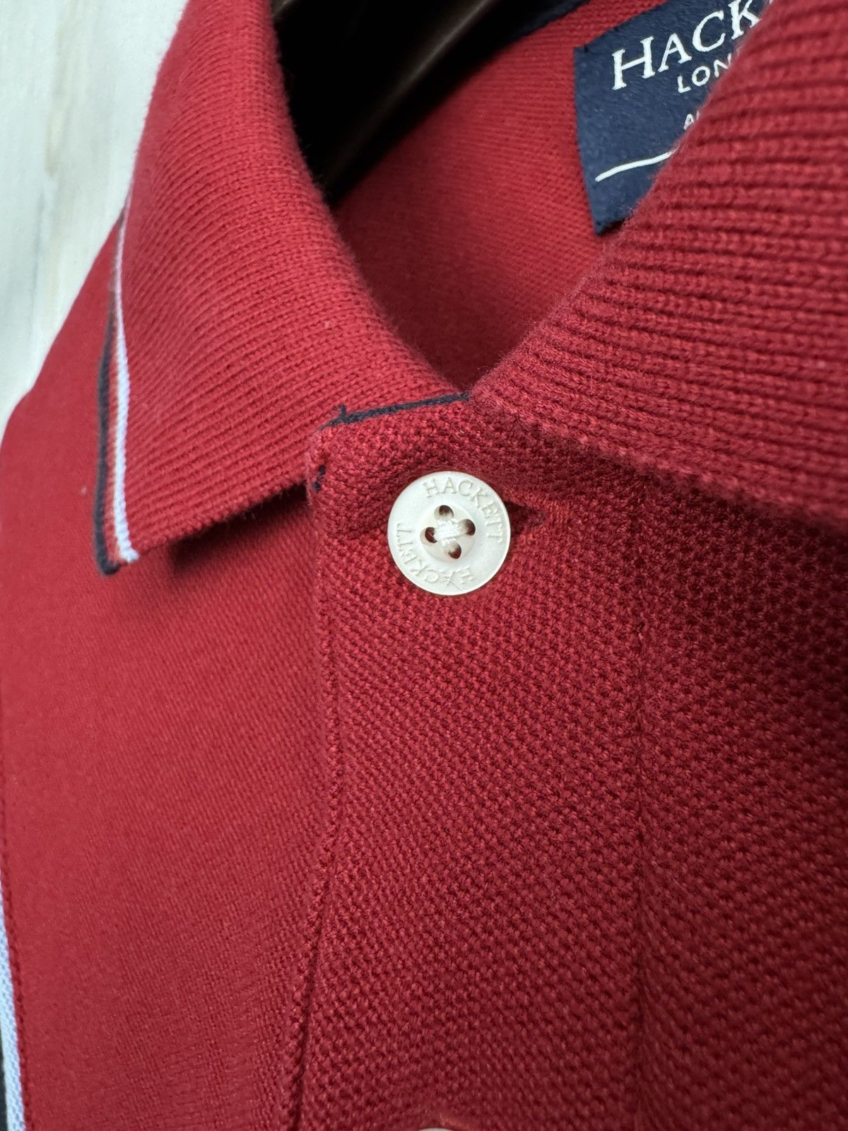 Hackett Hackett London red blue army polo shirt number 3 Size US M / EU 48-50 / 2 - 13 Thumbnail