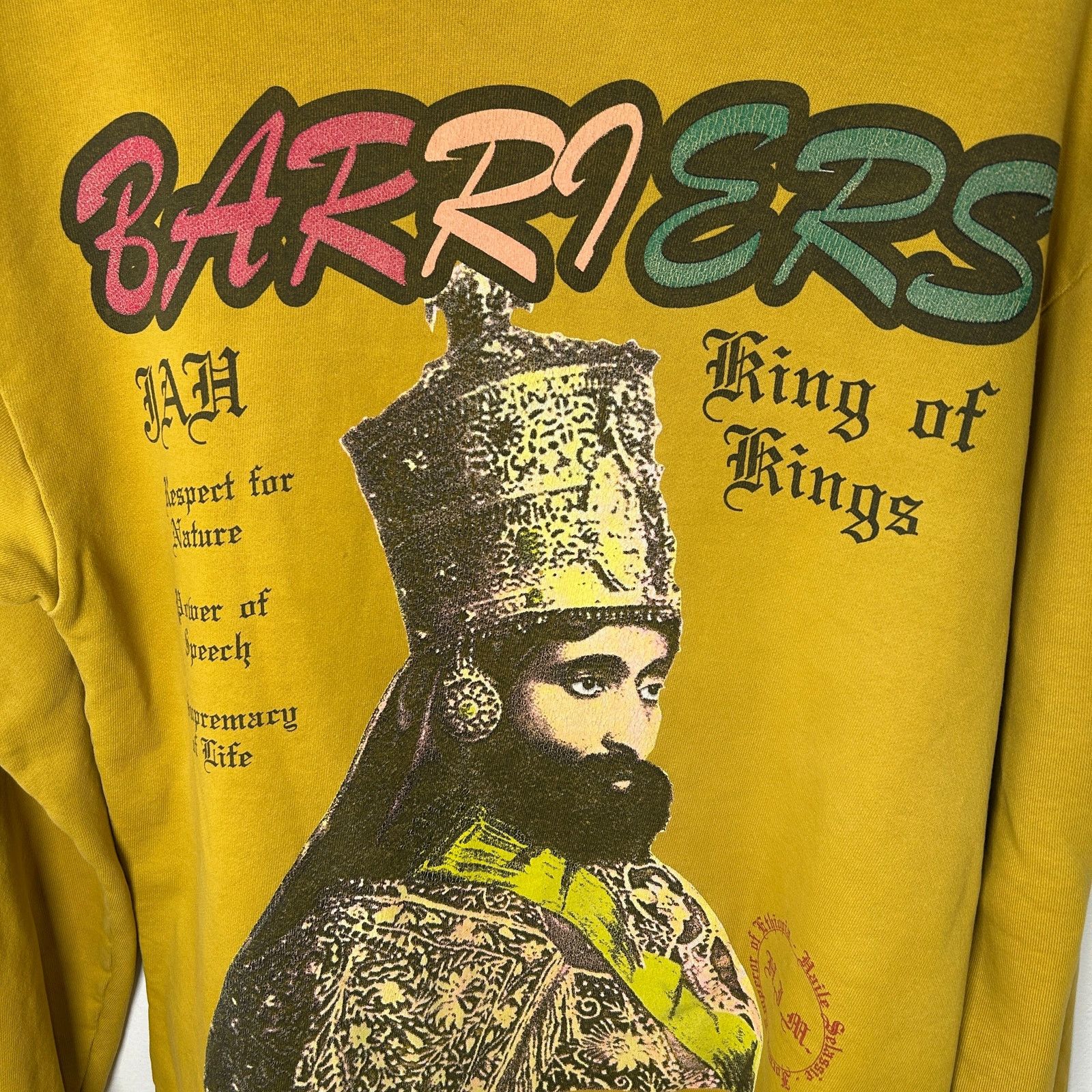 Barriers Barriers 'King of Kings' Yellow Graphic Hoodie Size M Size US M / EU 48-50 / 2 - 3 Thumbnail