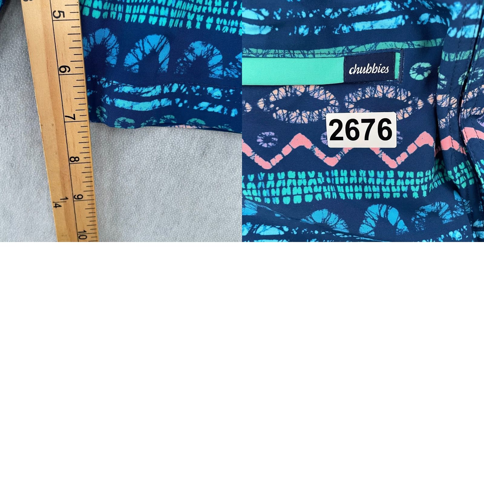 Chubbies Chubbies Shorts 2XL Blue The Favs 7" Classic Swim Trunks Lined Men XXL NEW Size US 39 - 9 Thumbnail